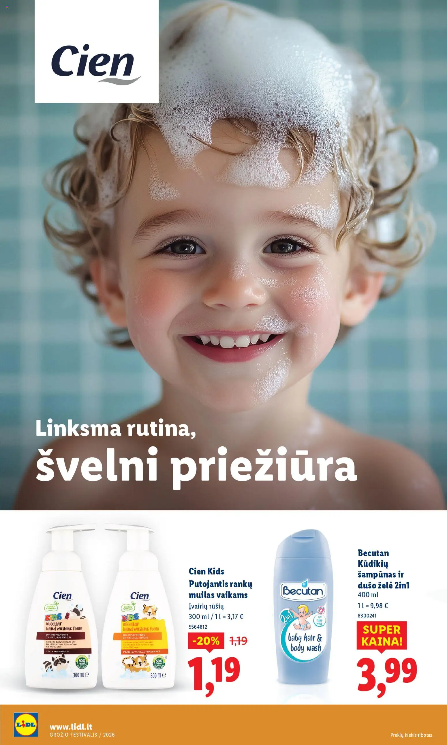 LIDL akcijos nuo 12.02.2026 | Puslapis: 22 | Prekių: Šampūnas, Muilas, Dušo želė