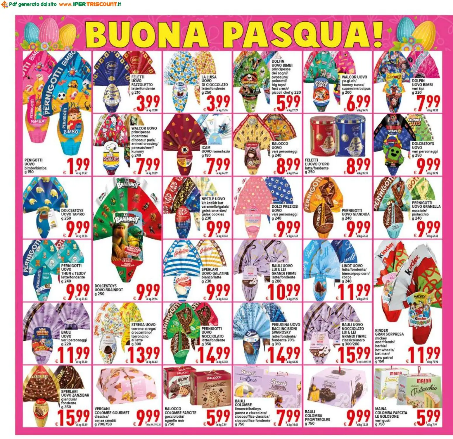 Volantino Ipertriscount del 27.03.2026 | Pagina: 2 | Prodotti: Cioccolato, Panna, Cocco, Agnello