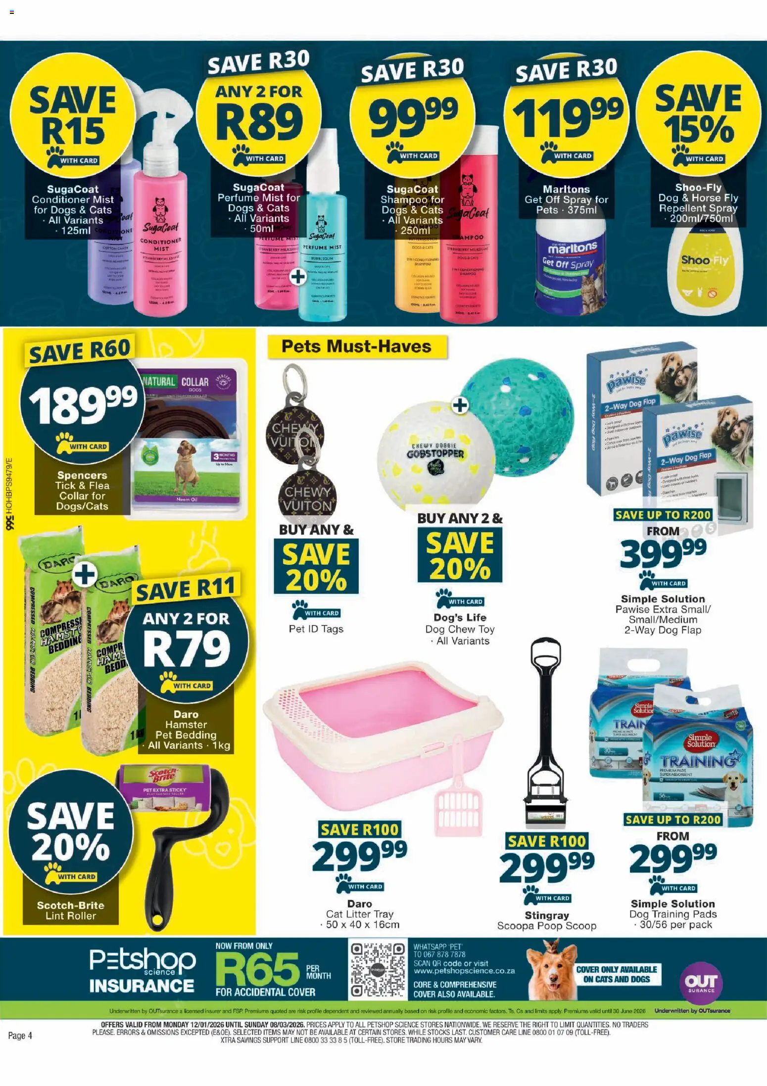 New Checkers catalogue – valid from 12.01.2026 | Page: 4 | Products: Cover, Pads, Perfume, Cat litter