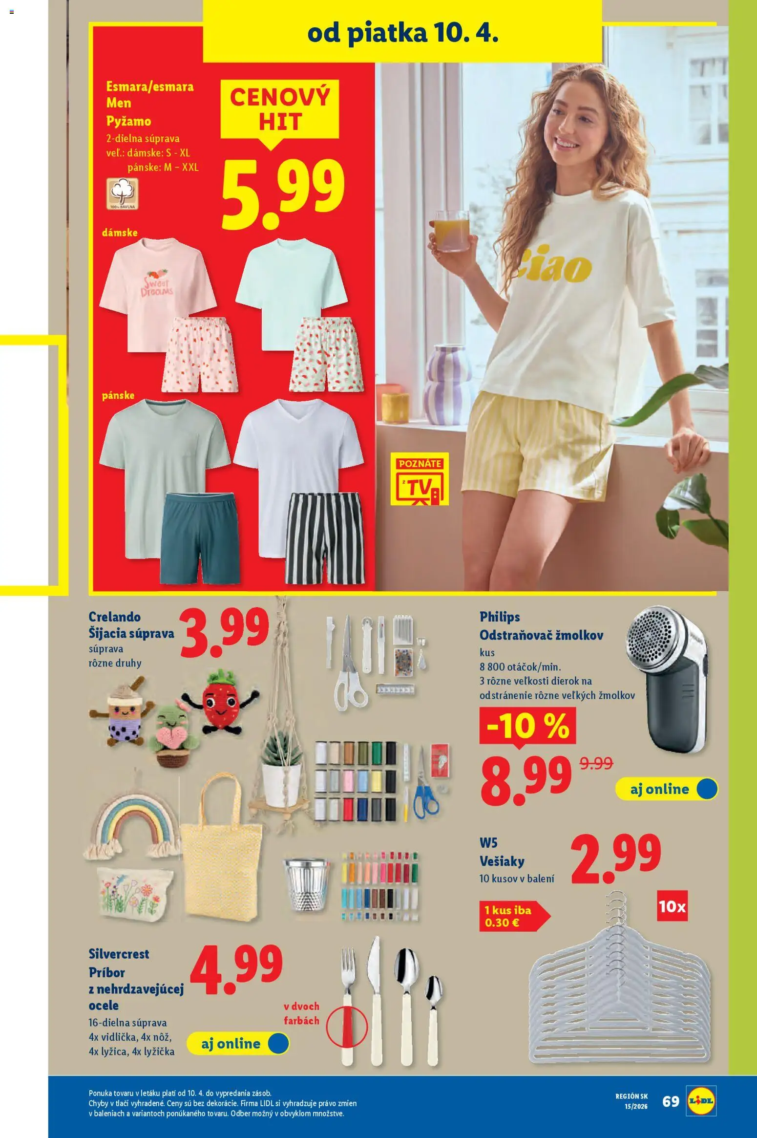 Nové Lidl akcie – leták je platný od 06.04.2026 | Strana: 81 | Produkty: Vešiaky, Pyžamo