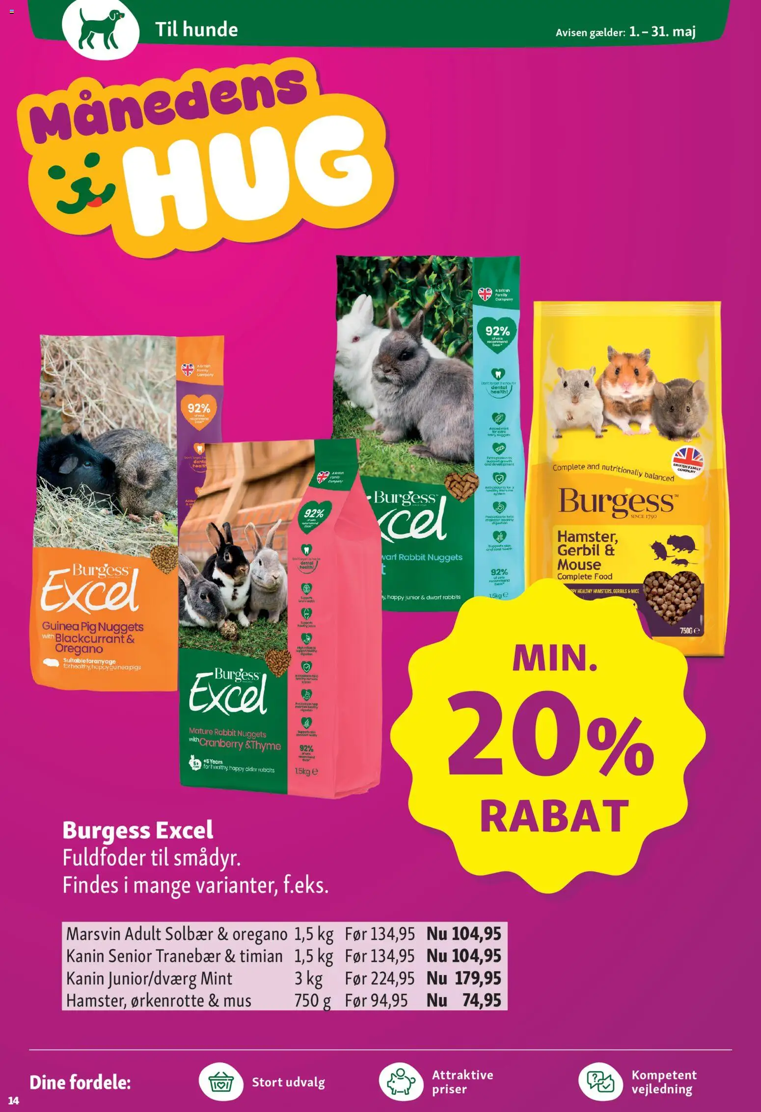 Maxi Zoo tilbudsavis – gyldig fra 01.05.2026 | Side: 14 | Produkter: Nuggets, Solbær, Mus, Oregano