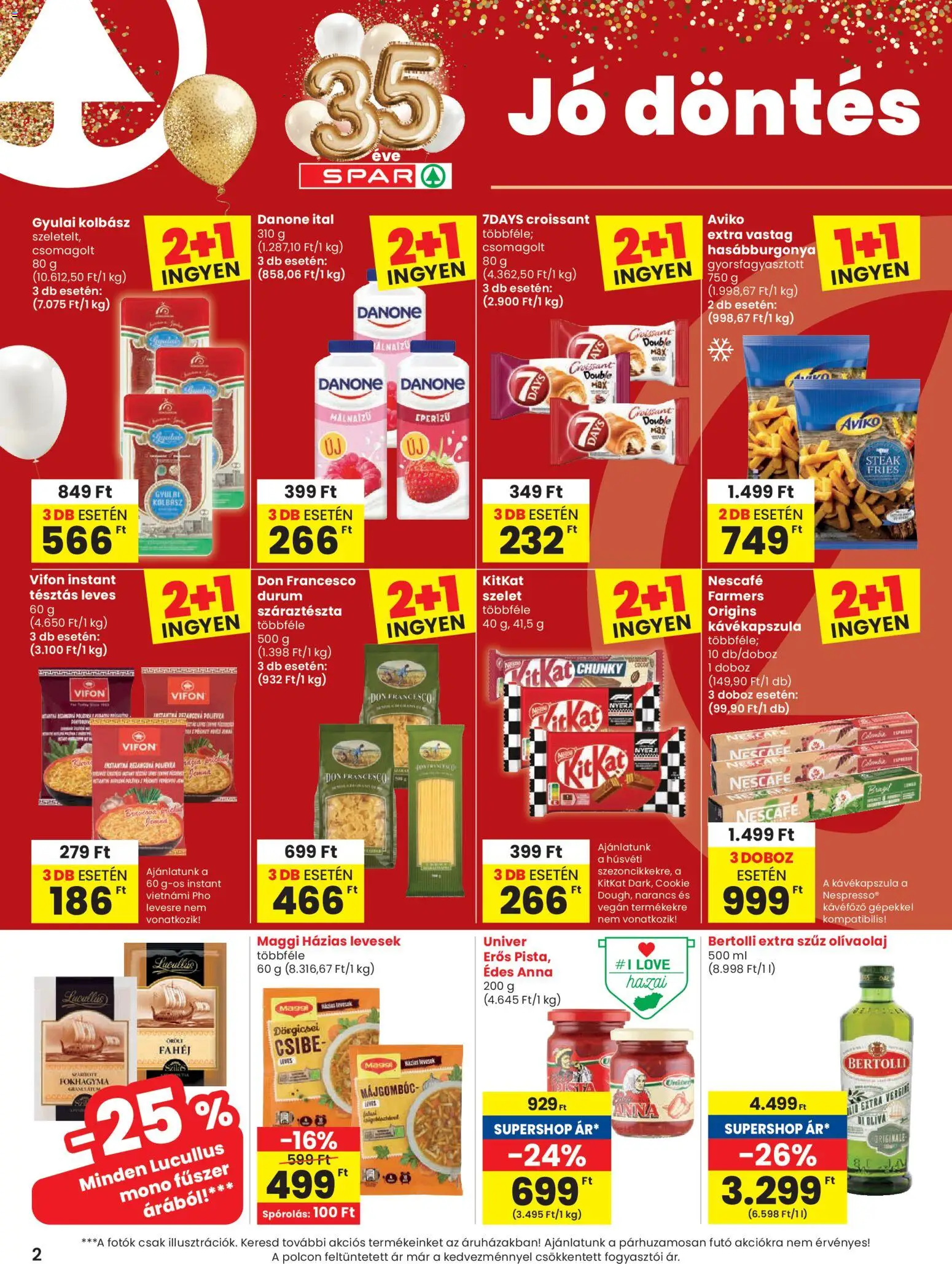 Spar akciós ujság - amely érvényes a következő dátumtól: 12.03.2026 | Oldal: 2 | Termékek: Croissant, Kávéfőző, Doboz, Extra szűz olivaolaj
