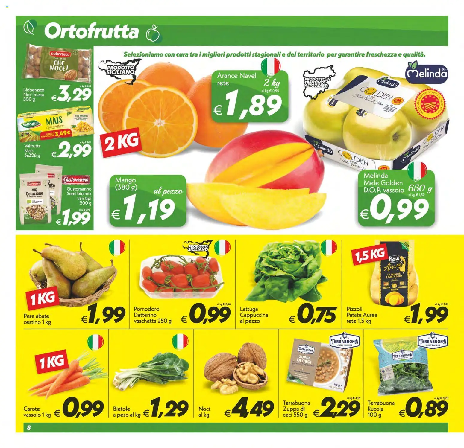 Volantino SuperConveniente del 13.02.2026 | Pagina: 8 | Prodotti: Carote, Mango, Noci, Vassoio
