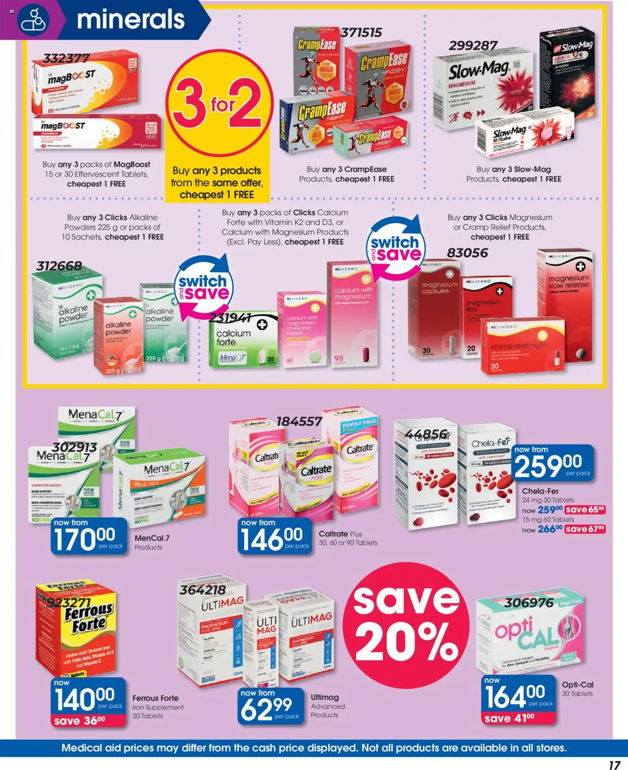Clicks Specials │ valid from 21.08.2025 | Page: 17 | Products: Iron, Fan, Powder, Switch
