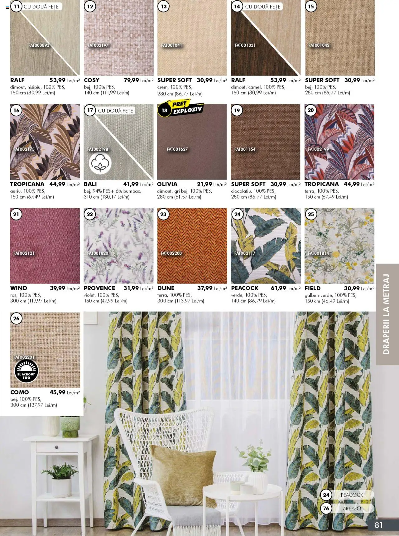 Noul catalog Diego – valabil de la 01.10.2025 | Pagină: 81 | Produse: Draperii