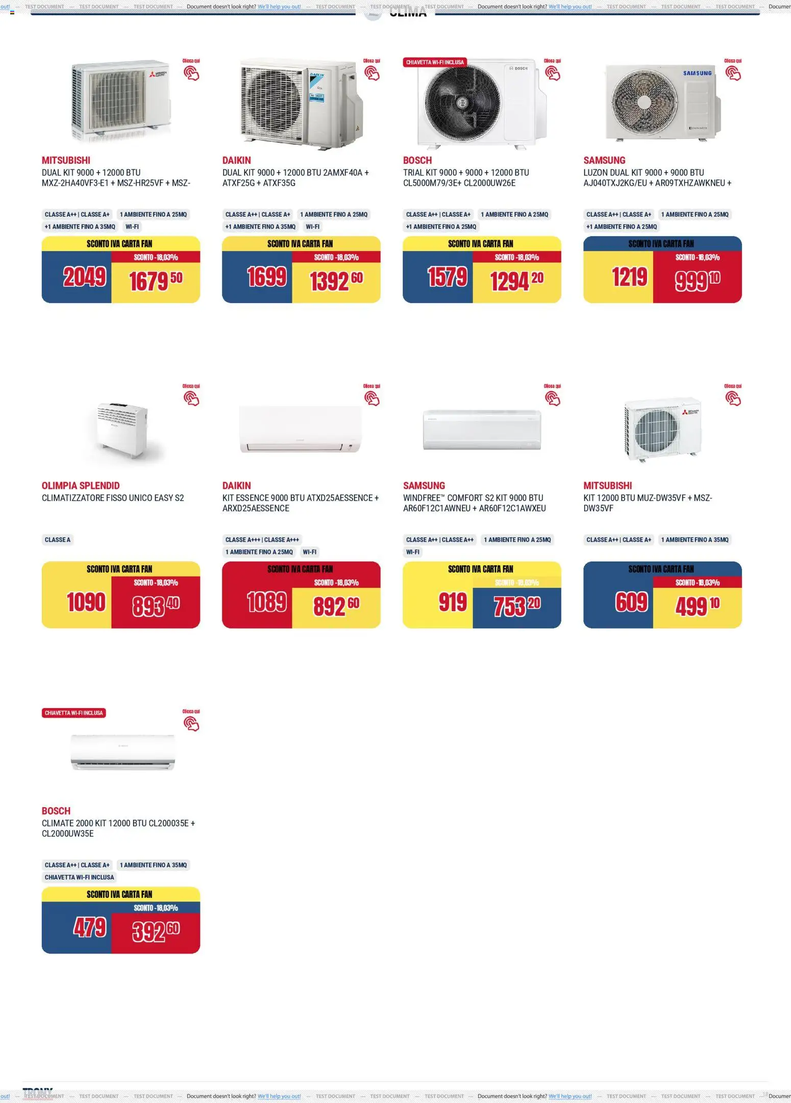 Volantino Trony del 02.04.2026 | Pagina: 18 | Prodotti: Climatizzatore, Fan, Samsung