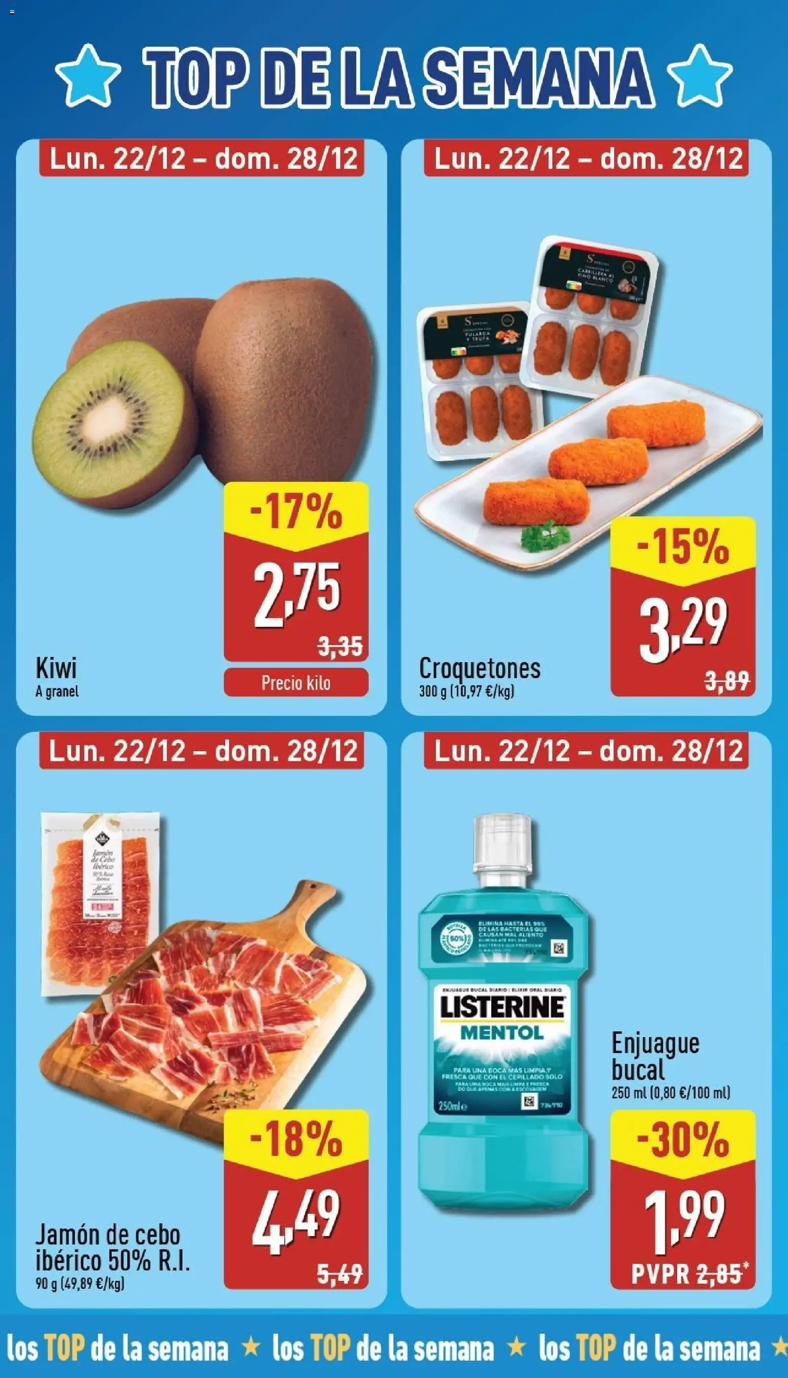 Aldi folleto Península │ válido desde el 22.12.2025 | Página: 2 | Productos: Enjuague bucal, Jamón, Kiwi