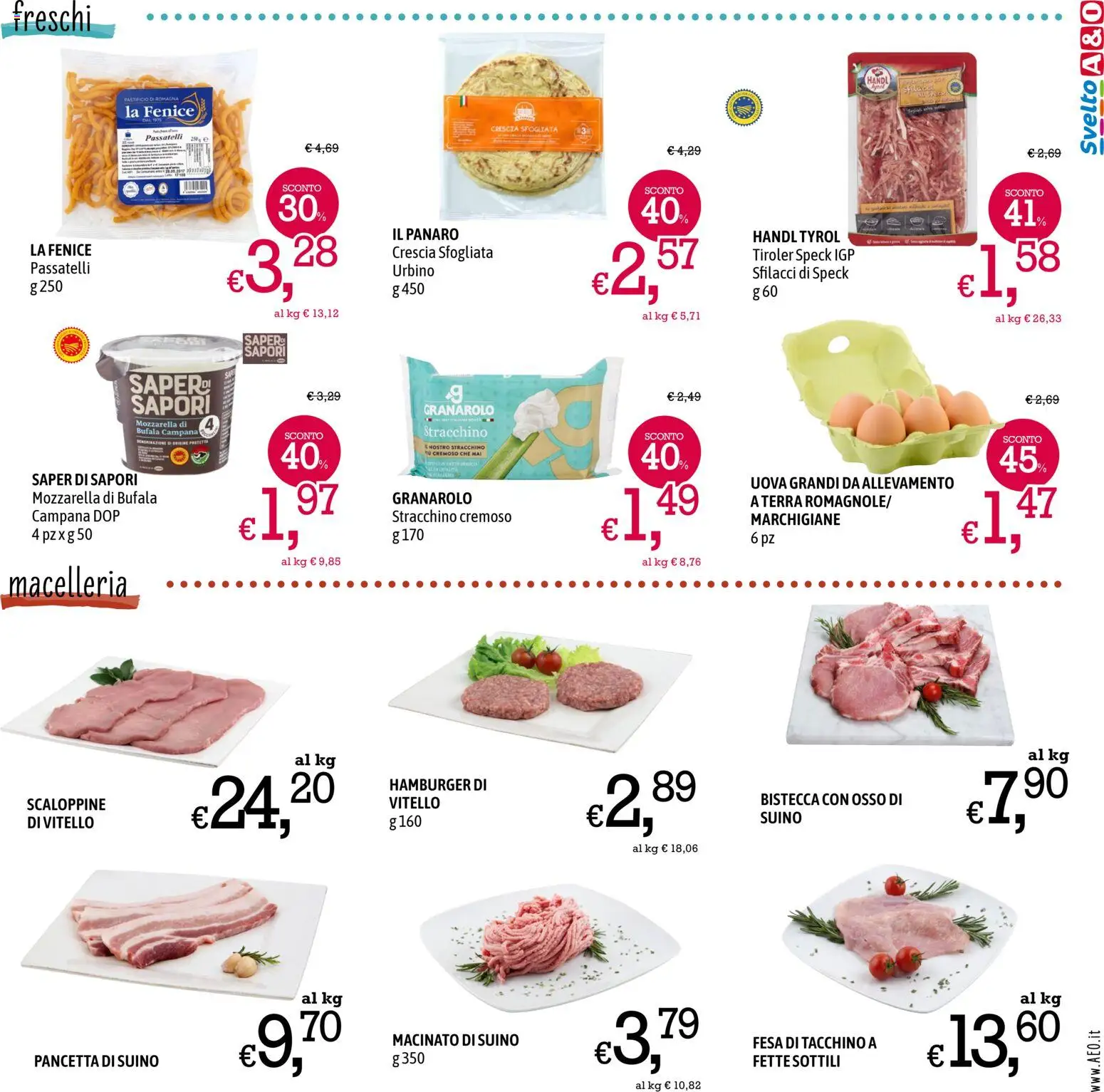 Volantino A&O del 13.11.2025 | Pagina: 3 | Prodotti: Suino, Tacchino, Stracchino, Macinato