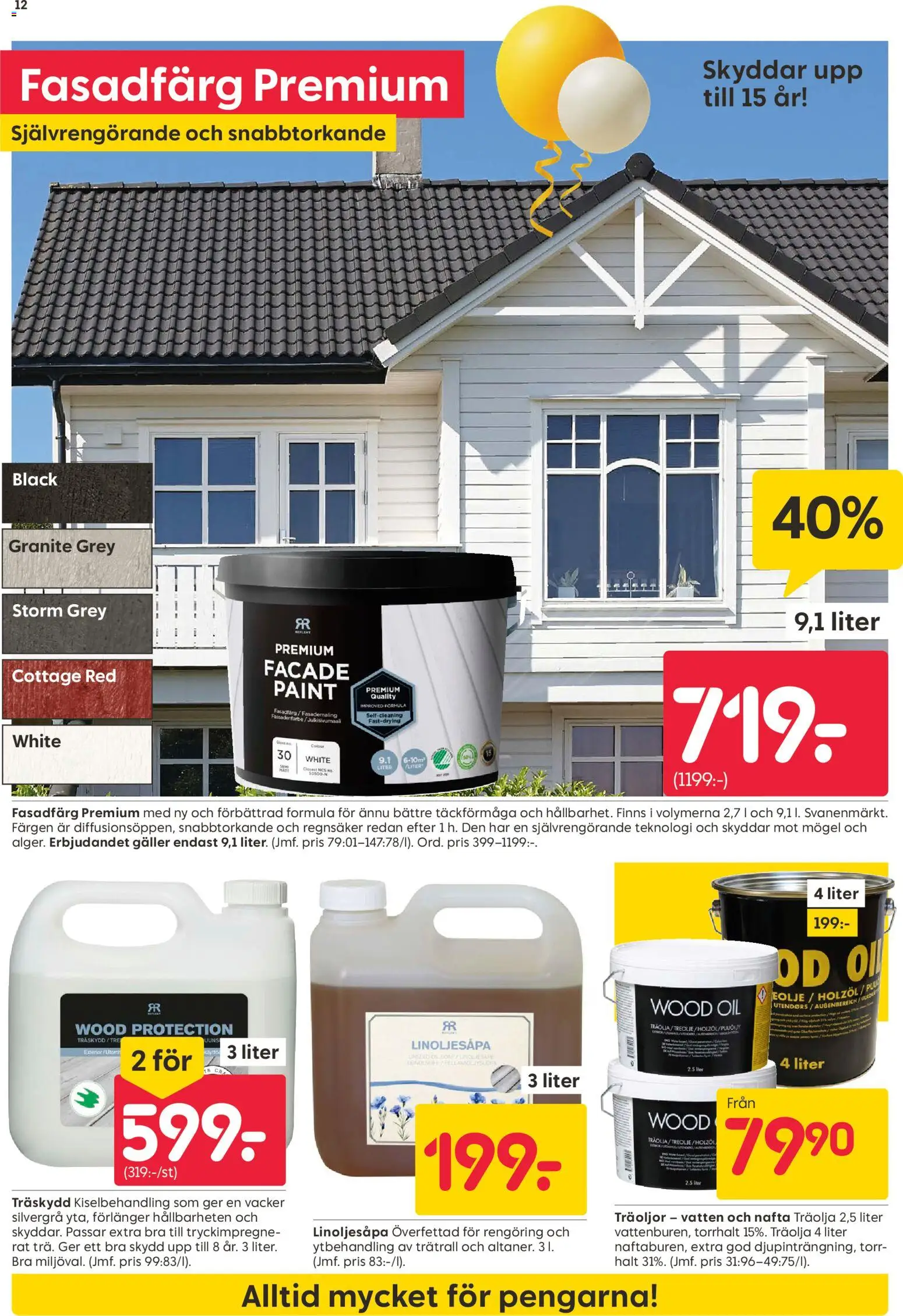 Rusta reklamblad aktuell från 27.04.2026 | Sida: 12 | Produkter: Galler, Öl, Träolja