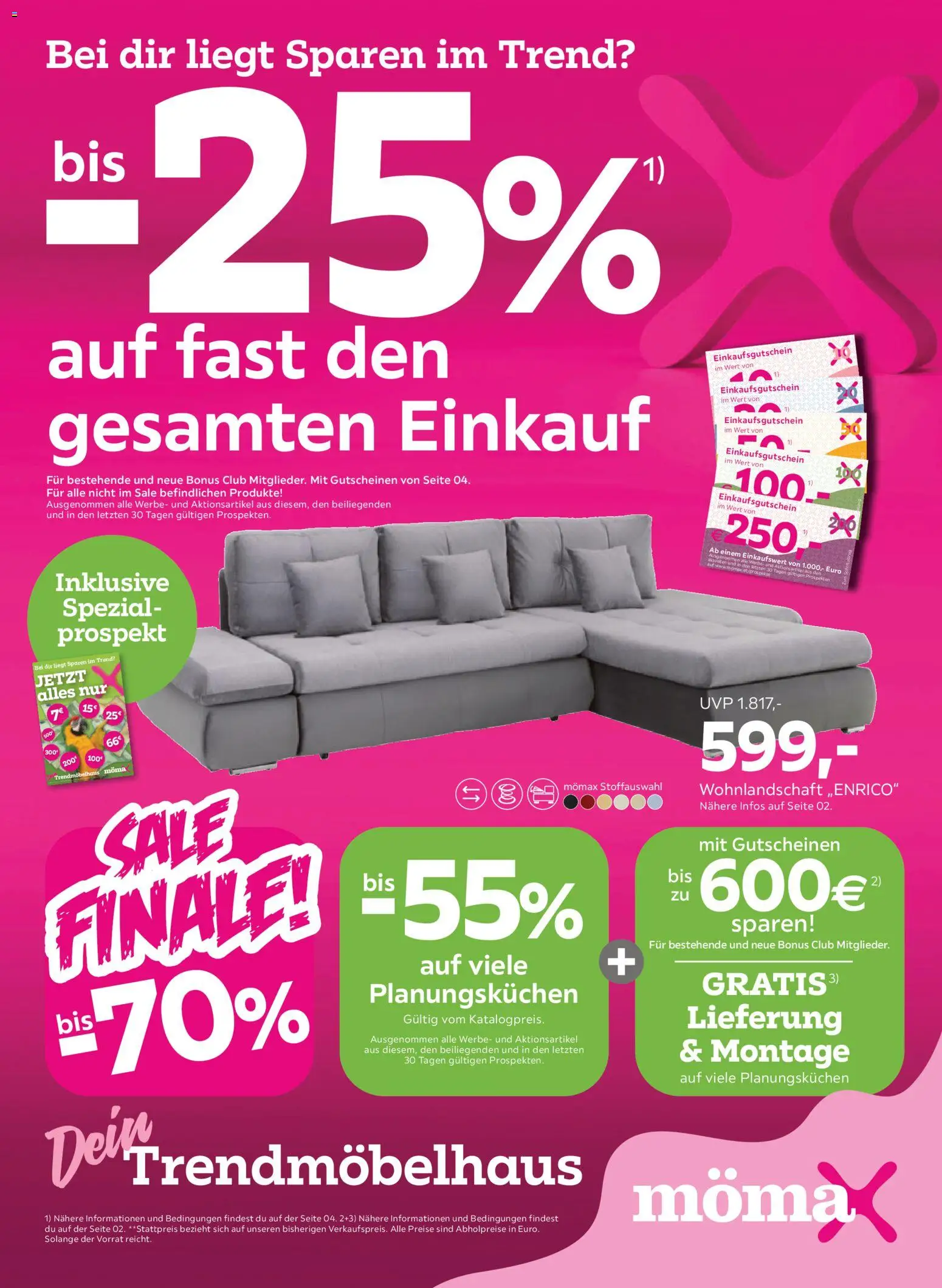 Mömax Prospekt 	 – gültig ab 19.01.2026 | Seite: 1 | Produkte: Wohnlandschaft