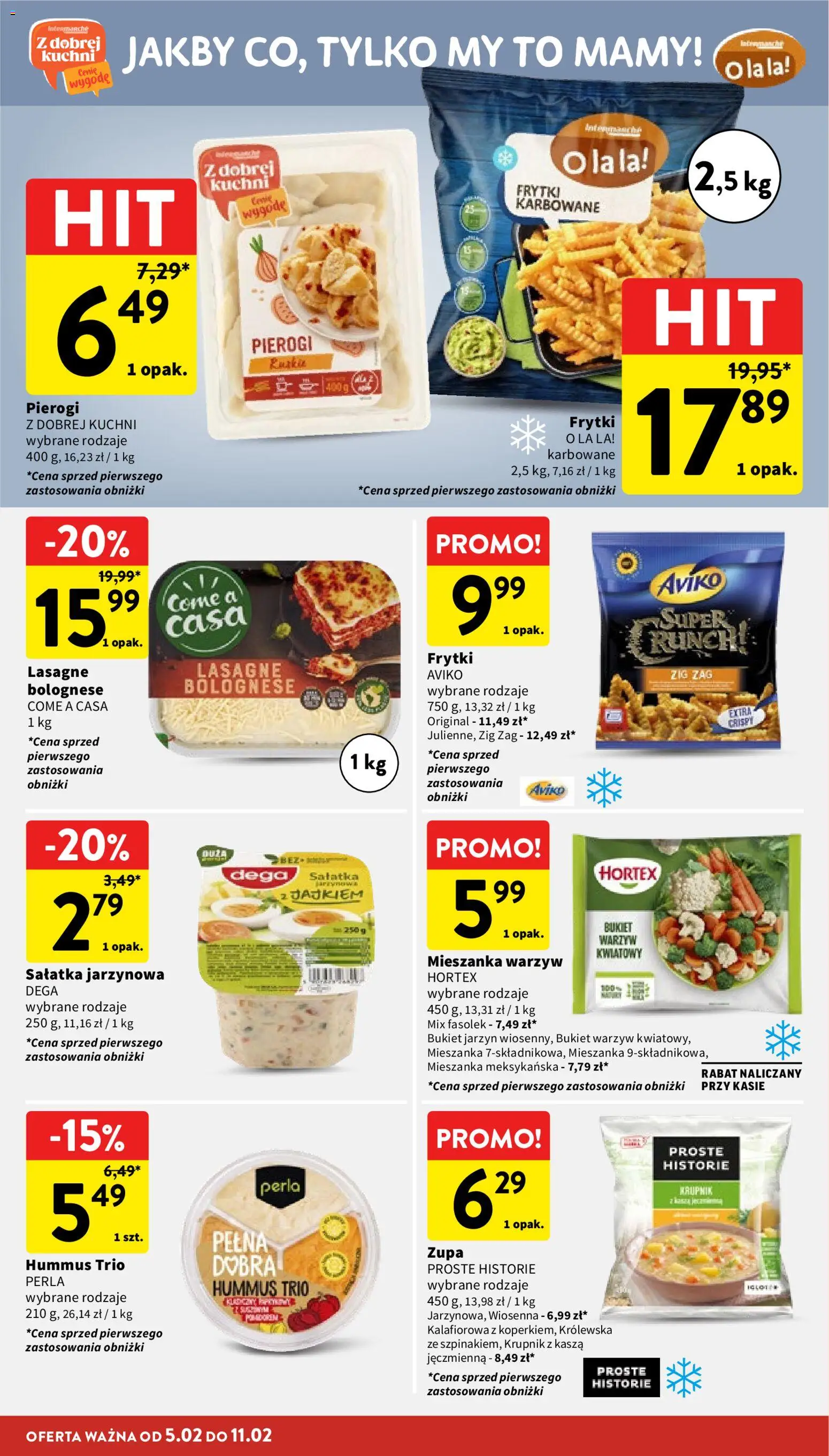 Intermarche Gazetka od 05.02.2026 | Strona: 20 | Produkty: Kasza, Pierogi, Lasagne, Hummus