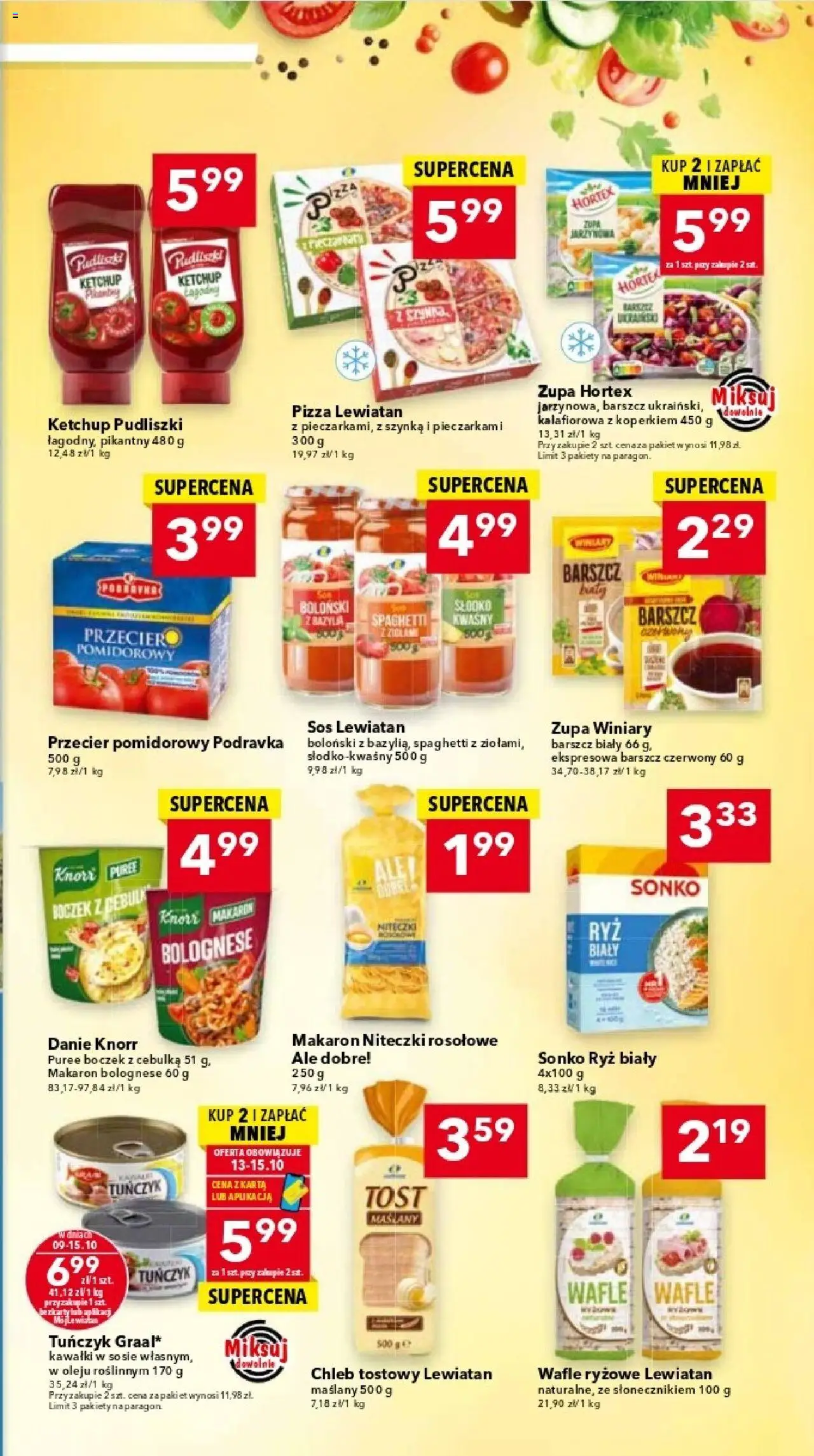 Lewiatan gazetka - Warszawa od 09.10.2025 | Strona: 5 | Produkty: Barszcz, Karta, Ketchup pudliszki, Szynka