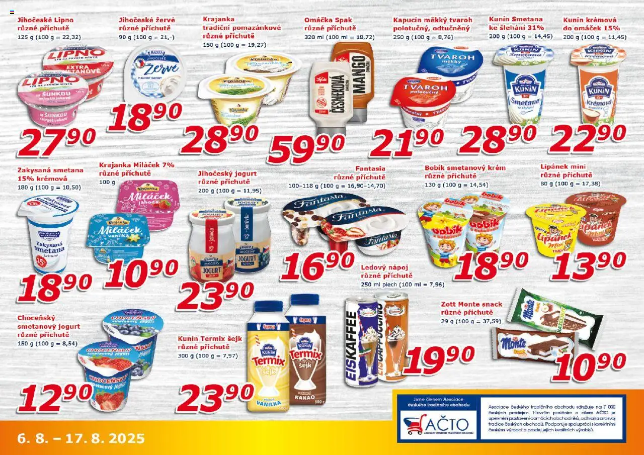 Eso market leták od 06.08.2025 | Strana: 5 | Produkty: Sýr, Zmrzlina, Smetanový sýr, Niva