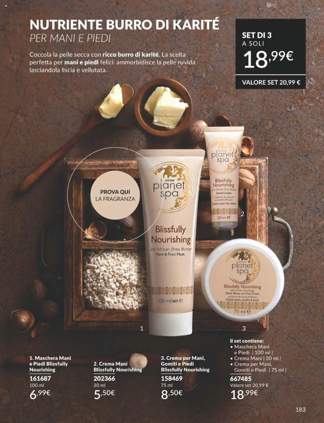 Volantino Avon del 01.09.2025 | Pagina: 183 | Prodotti: Maschera, Burro, Mais, Fragranza