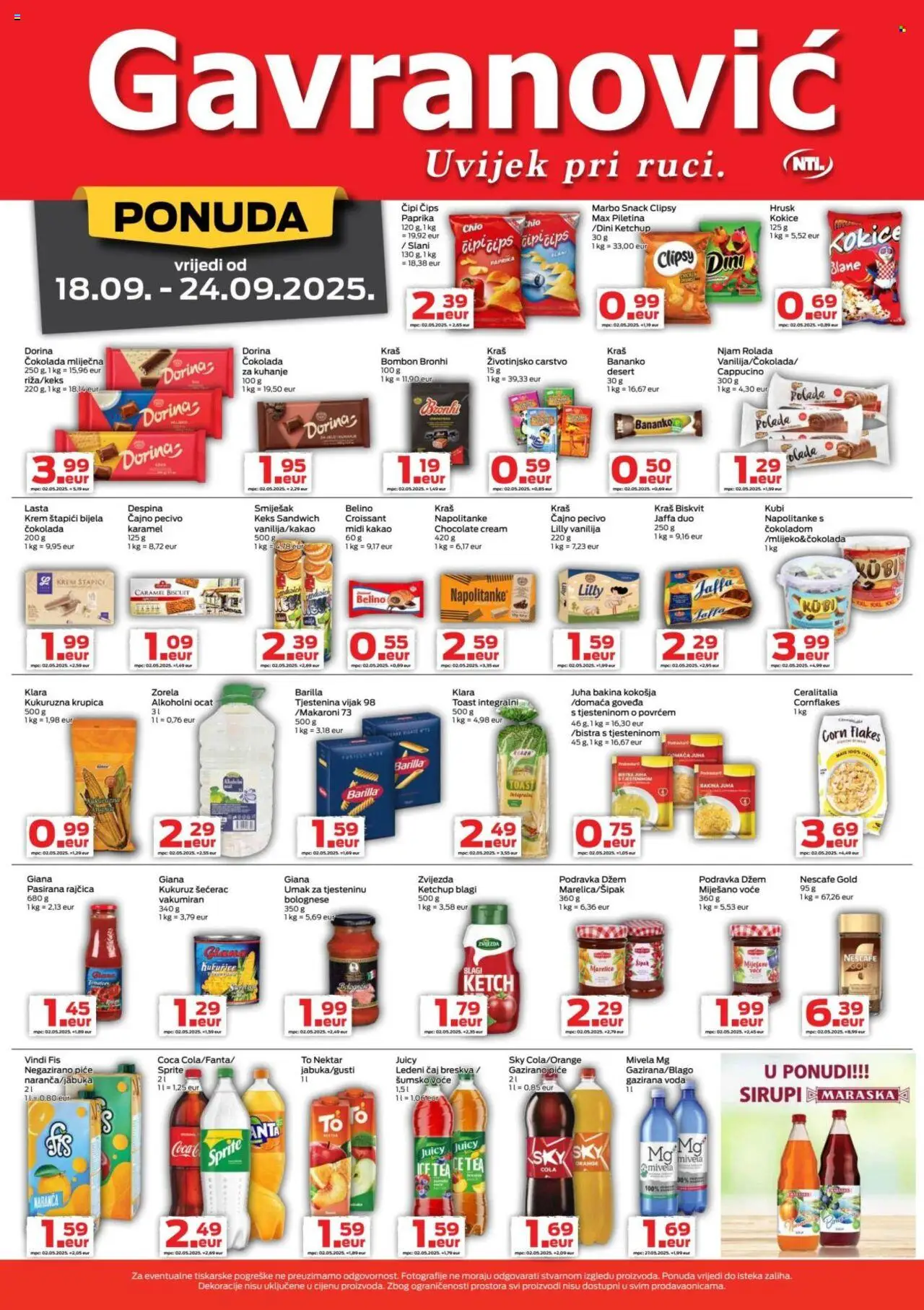 Gavranović katalog | vrijedi od 18.09.2025 | Stranica: 3 | Proizvodi: Ledeni čaj, Čaj, Juha, Džem
