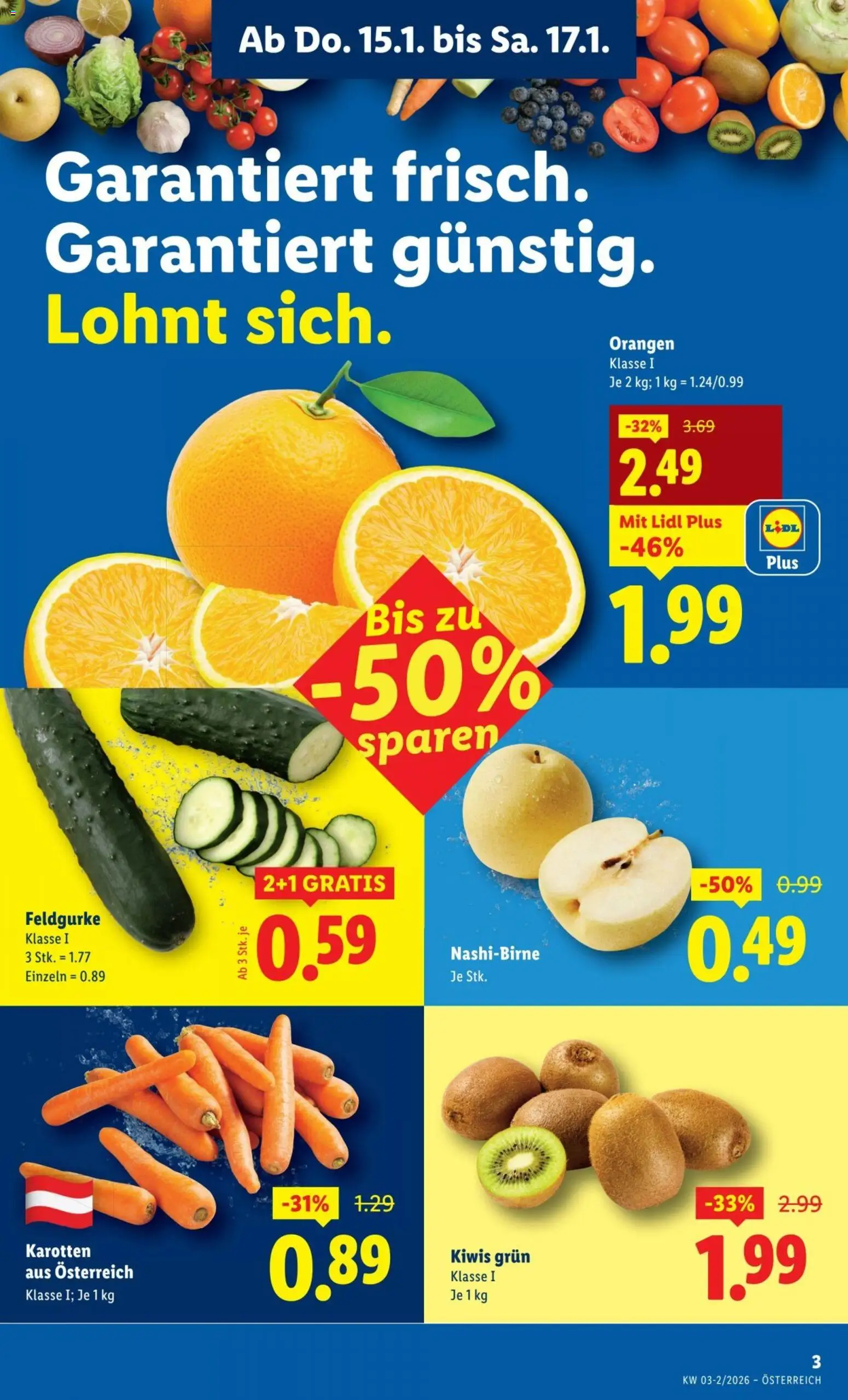 Lidl Flugblatt gültig ab 15.01.2026 | Seite: 27 | Produkte: Orangen