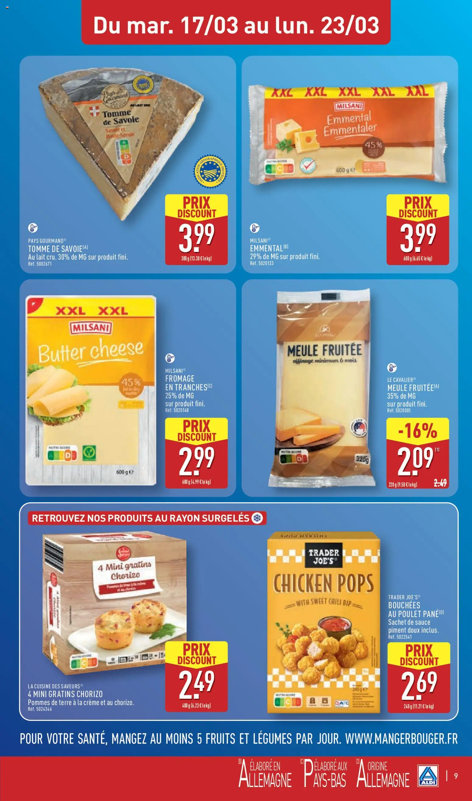 {H1} | Page: 11 | Produits: Chorizo, Fromage, Pommes, Crème