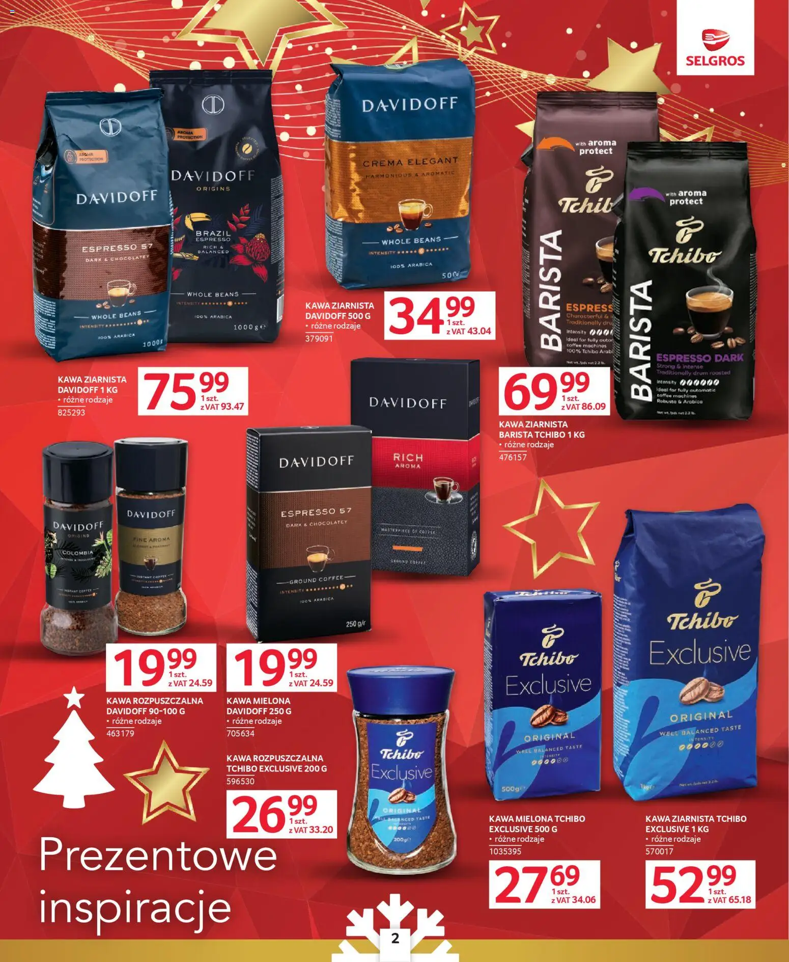 Selgros cash&carry Gazetka - Prezenty od 04.12.2025 | Strona: 2 | Produkty: Kawa ziarnista, Kawa rozpuszczalna, Tchibo kawa ziarnista, Tchibo