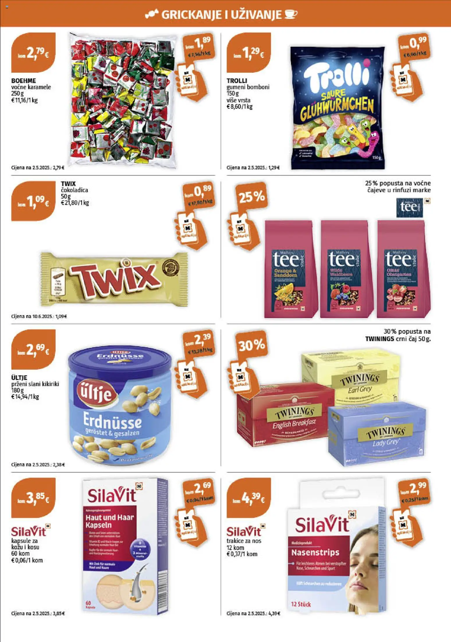 Müller katalog | vrijedi od 23.02.2026 | Stranica: 7 | Proizvodi: Čaj, Bomboni, Kikiriki