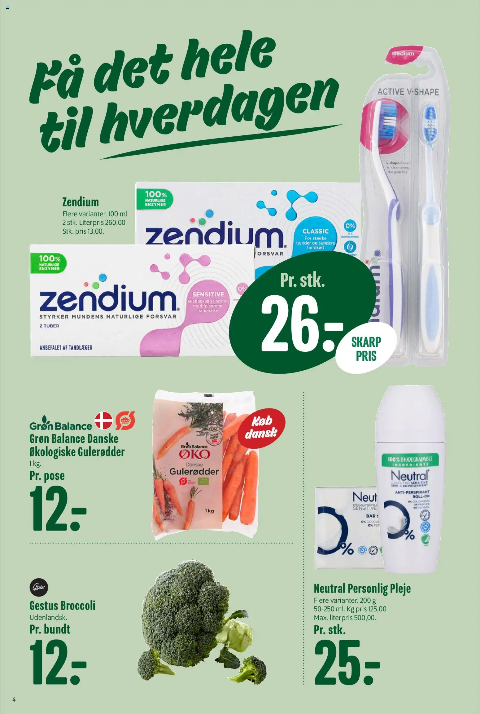 Min Købmand tilbudsavis – gyldig fra 09.01.2026 | Side: 5 | Produkter: Antiperspirant, Gulerødder, Broccoli