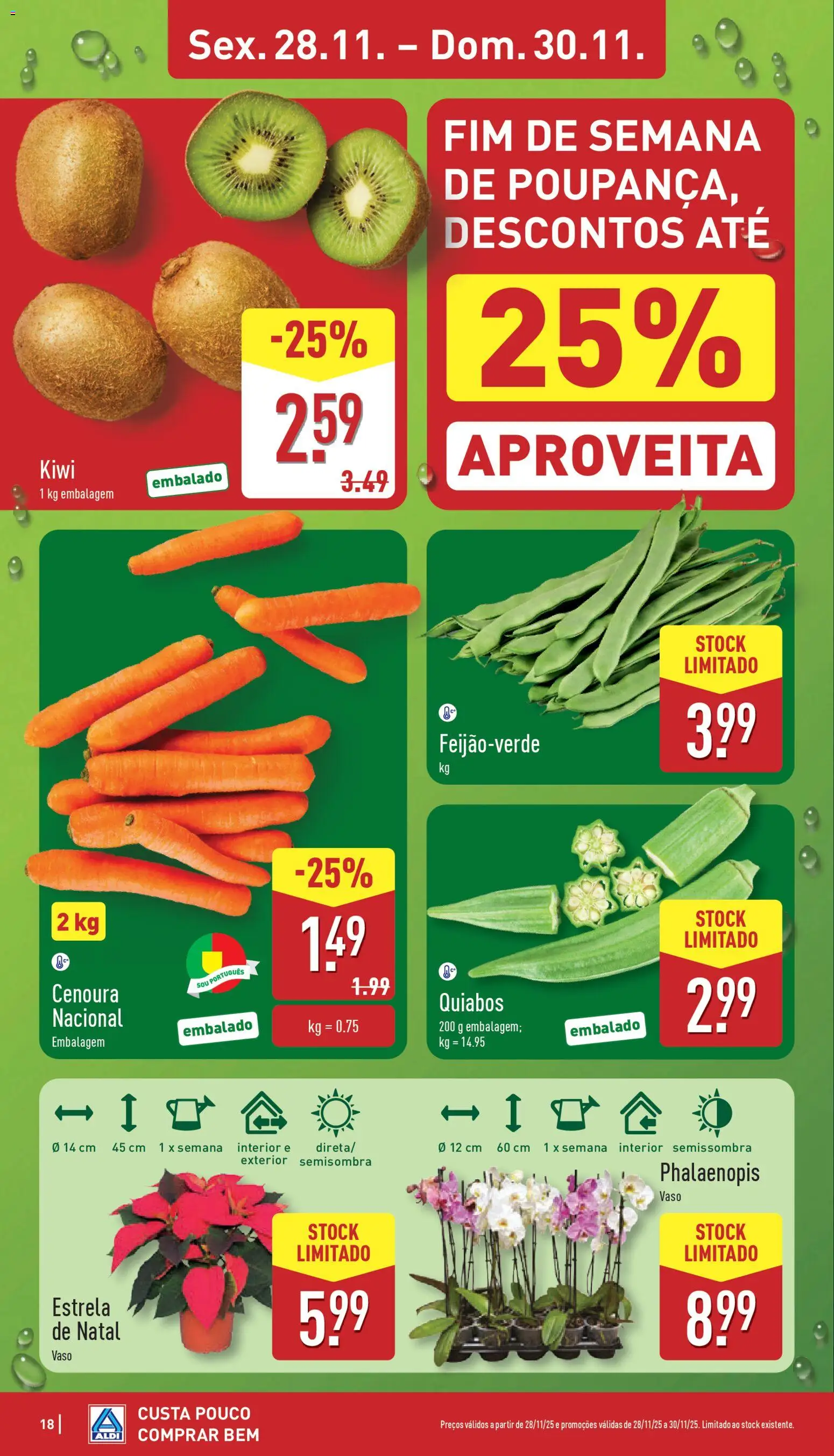 Aldi folheto │ válido de 24.11.2025 | Página: 18 | Produtos: Vaso, Kiwi, Cenoura