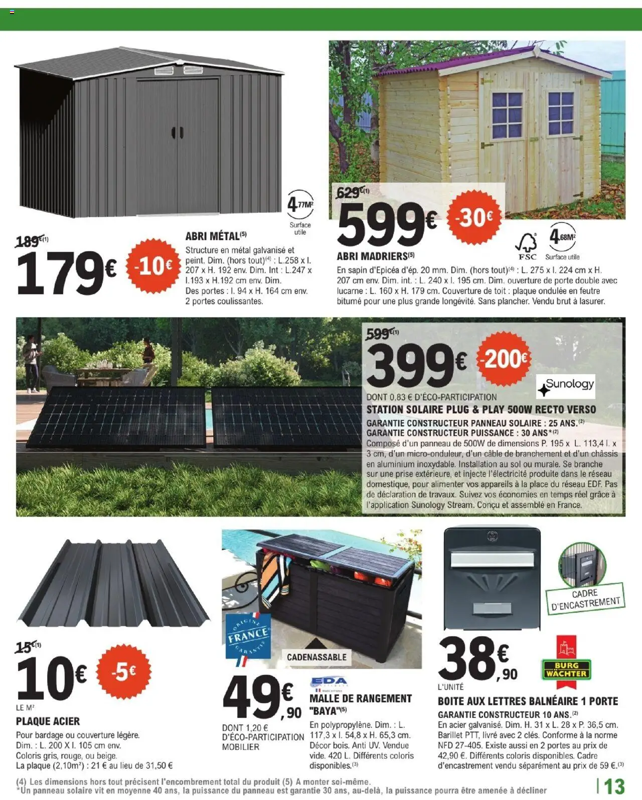  | Page: 13 | Produits: Câble, Portes, Panneau solaire, Livre