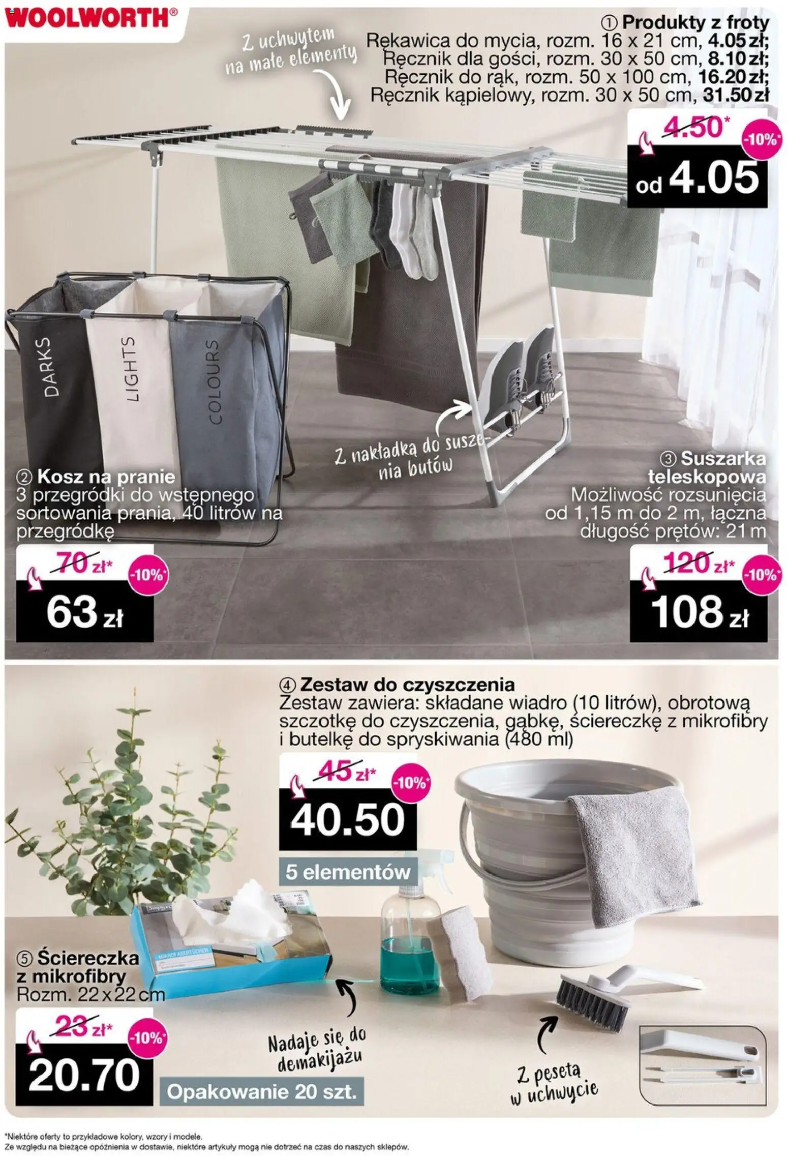 Woolworth Gazetka od 09.01.2026 | Strona: 16 | Produkty: Suszarka, Kosz, Kosz na pranie