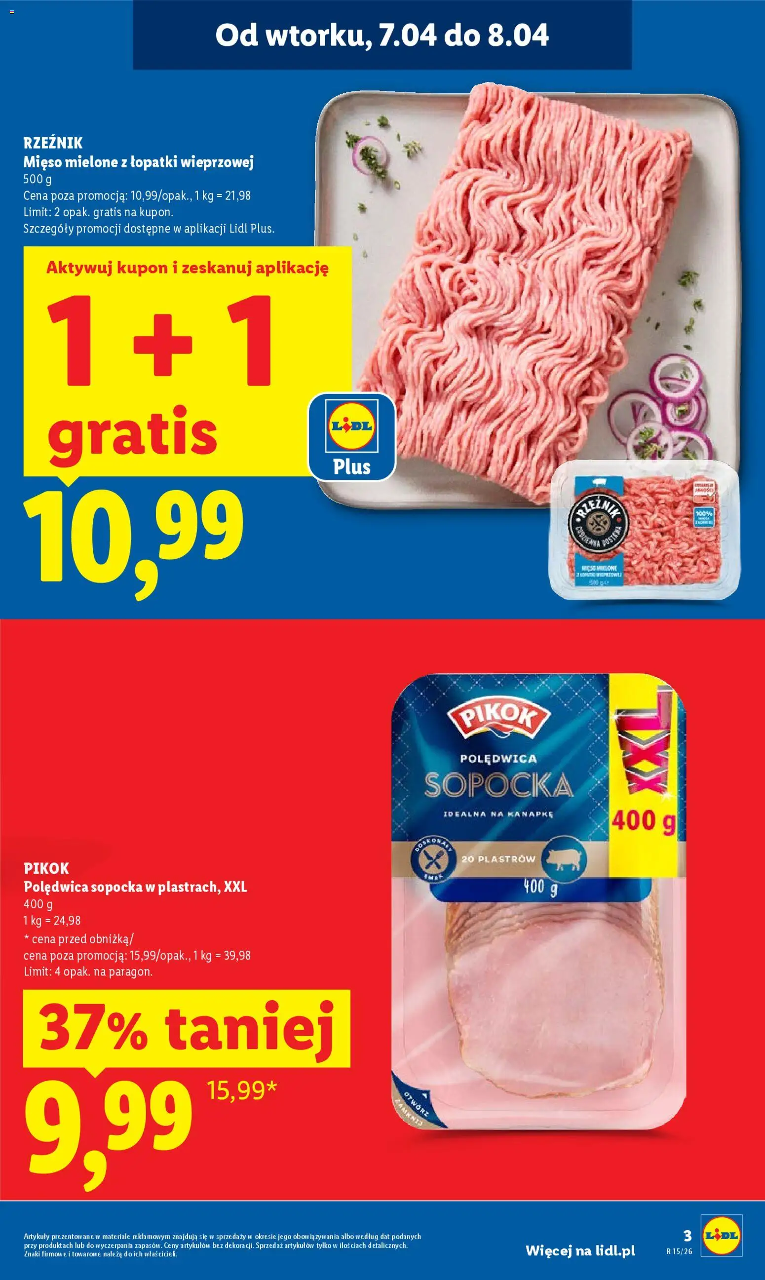 Lidl gazetka od 07.04.2026 | Strona: 3 | Produkty: Mięso, Mięso mielone