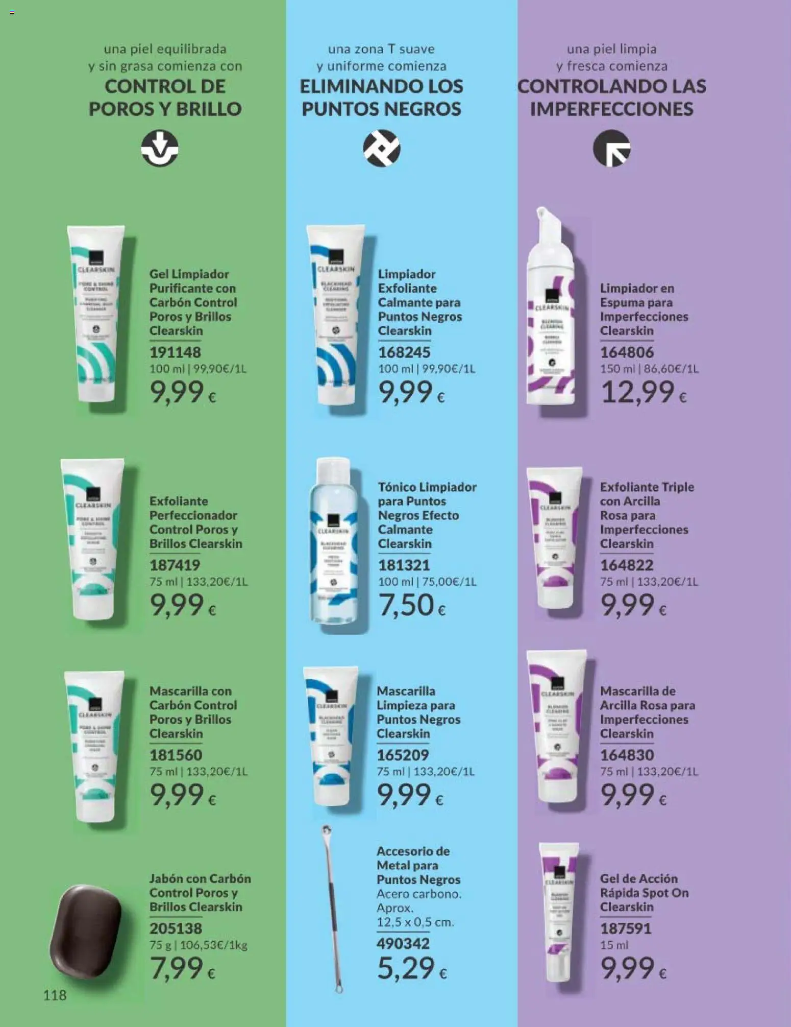 Catálogo AVON campaña 5 │ válido desde el 01.05.2026 | Página: 118 | Productos: Jabón, Γαύρος, Toner