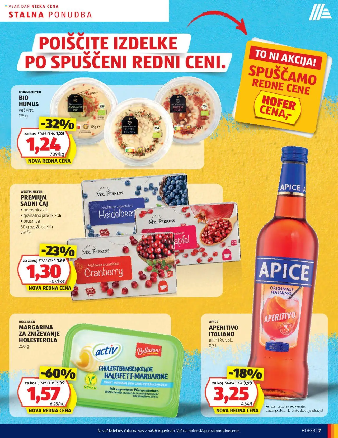 Novi Hofer katalog ponudbe – veljaven od 16.10.2025 | Stran: 7 | Izdelki: Margarina, Kos, Pesto, Caj