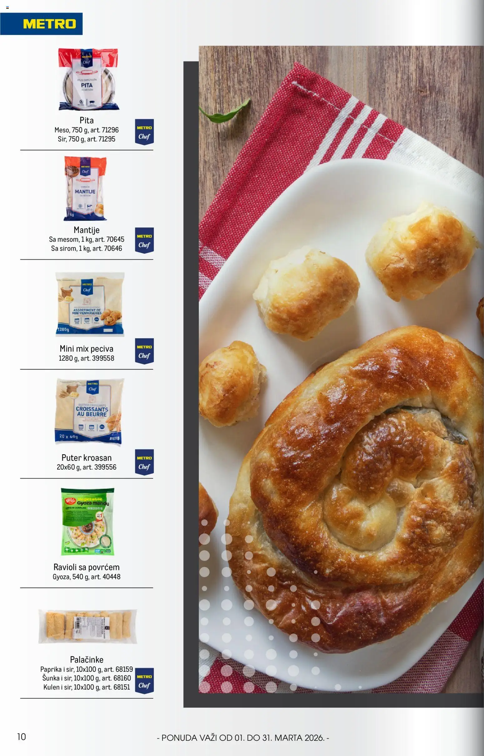 Metro katalog - važi od 01.03.2026 | Strana: 10 | Proizvode: Paprika, Kulen, Puter, Palačinke