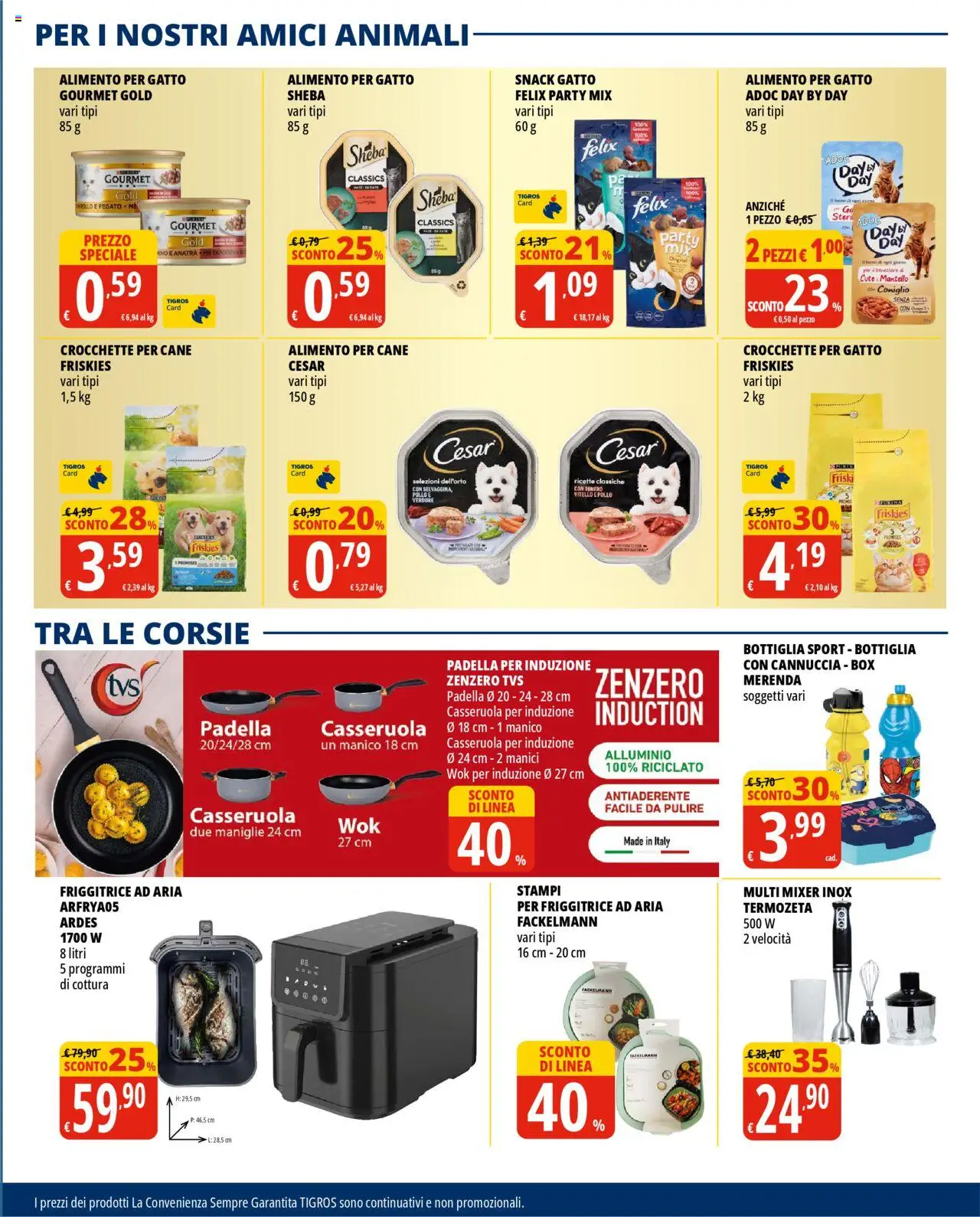 Volantino Tigros del 19.08.2025 | Pagina: 23 | Prodotti: Crocchette, Casseruola, Mixer, Friggitrice