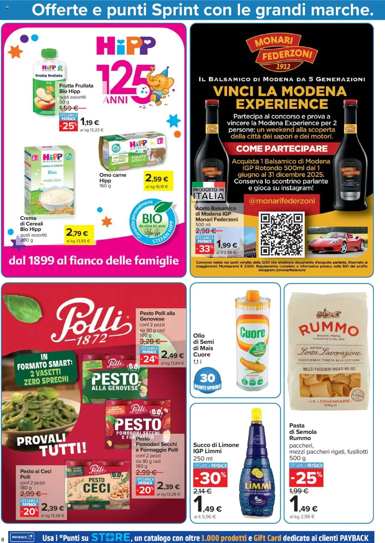 Volantino Carrefour del 07.08.2025 | Pagina: 8 | Prodotti: Riso, Ceci, Pasta, Aceto