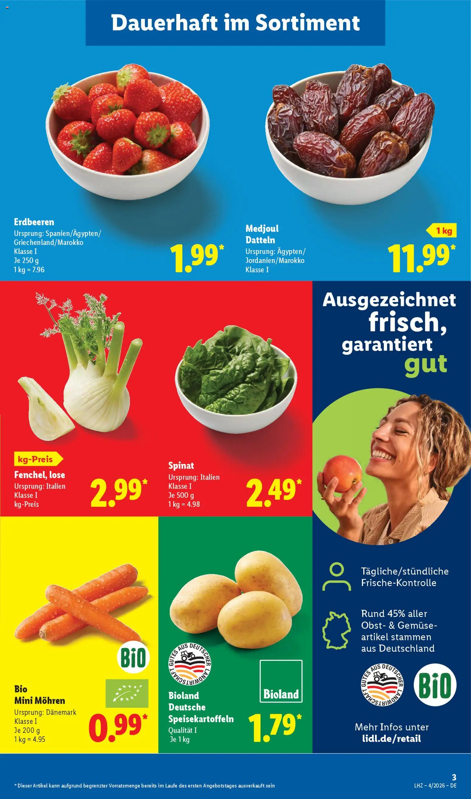 Lidl Prospekt Ochsenfurt – gültig ab 19.01.2026 | Seite: 5 | Produkte: Mohren, Gemüse, Obst, Erdbeeren