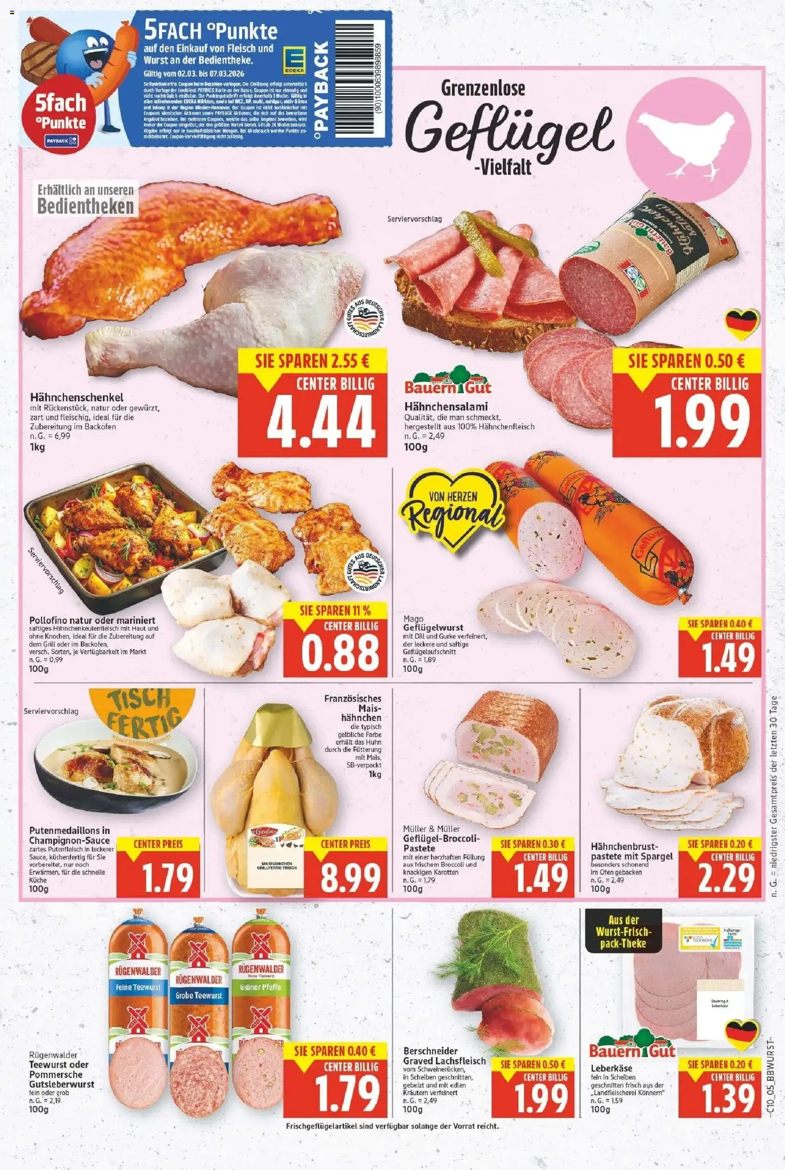 E center Prospekt Strausberg	 – gültig ab 02.03.2026 | Seite: 5 | Produkte: Tisch, Pfeffer, Dill, Leberkase