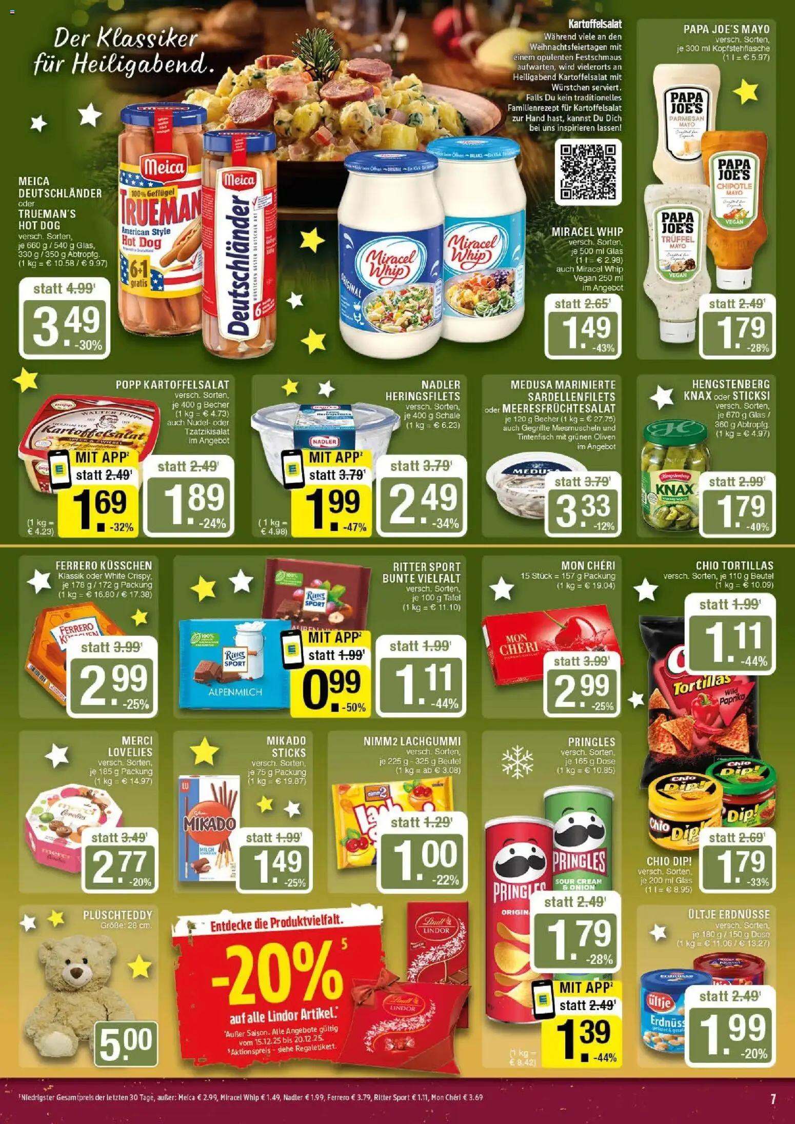 Edeka prospekt Marl	 – gültig ab 15.12.2025 | Seite: 7 | Produkte: Erdnüsse, Ritter sport, Meica, Mon cheri