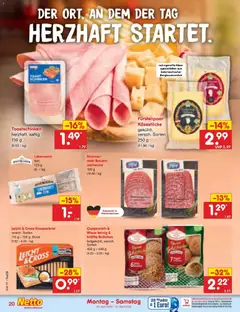 Netto Marken-Discount Prospekt Bremen-Lesum	 ab 20.04.2026 gültig | Seite: 22 | Produkte: Käse, Toast, Toastschinken