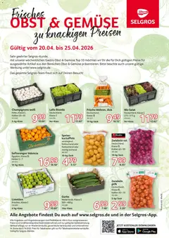 Selgros Obst & Gemüse ab 20.04.2026 gültig