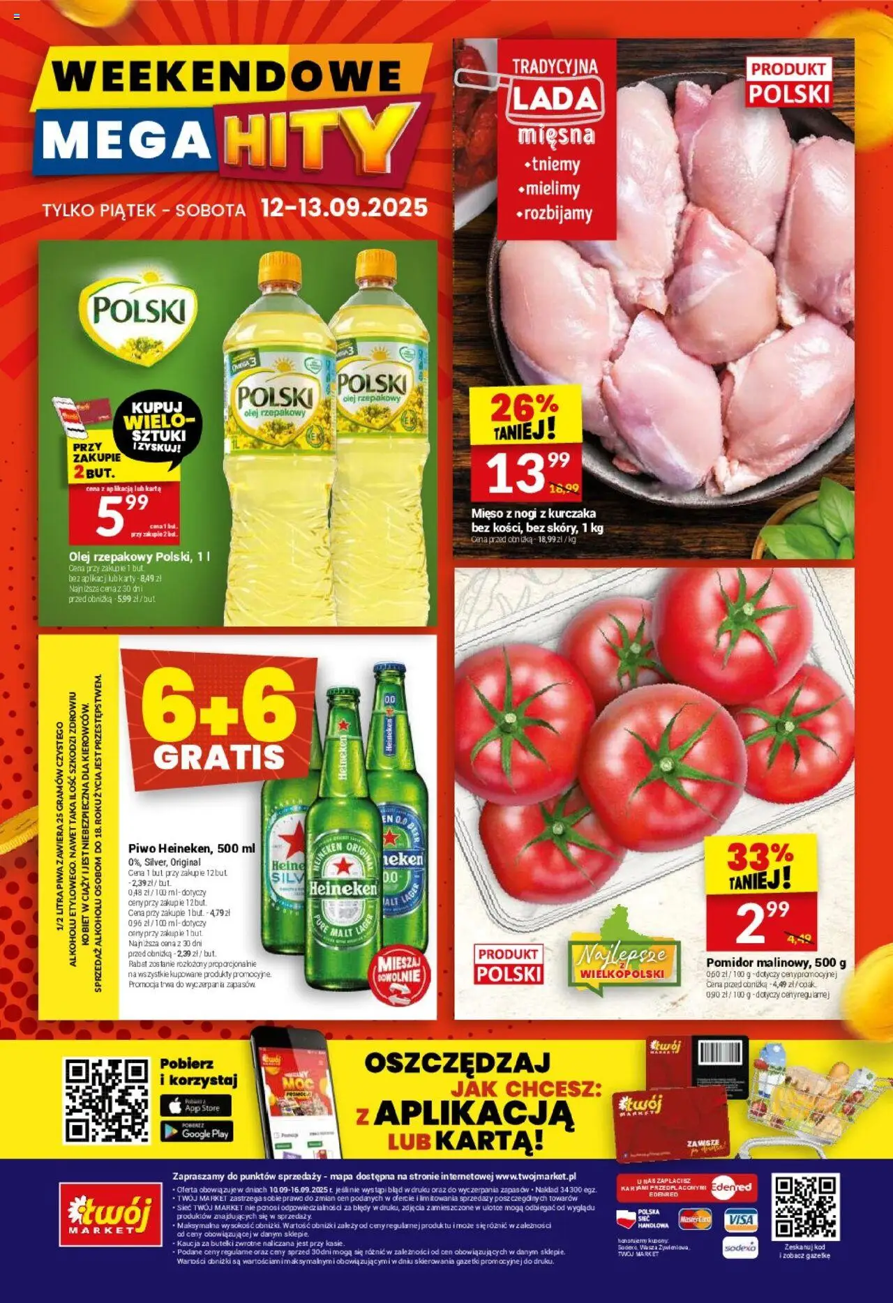 Twój Market Gazetka od 10.09.2025 | Strona: 32 | Produkty: Karta, Olej rzepakowy, Mięso, Piwo