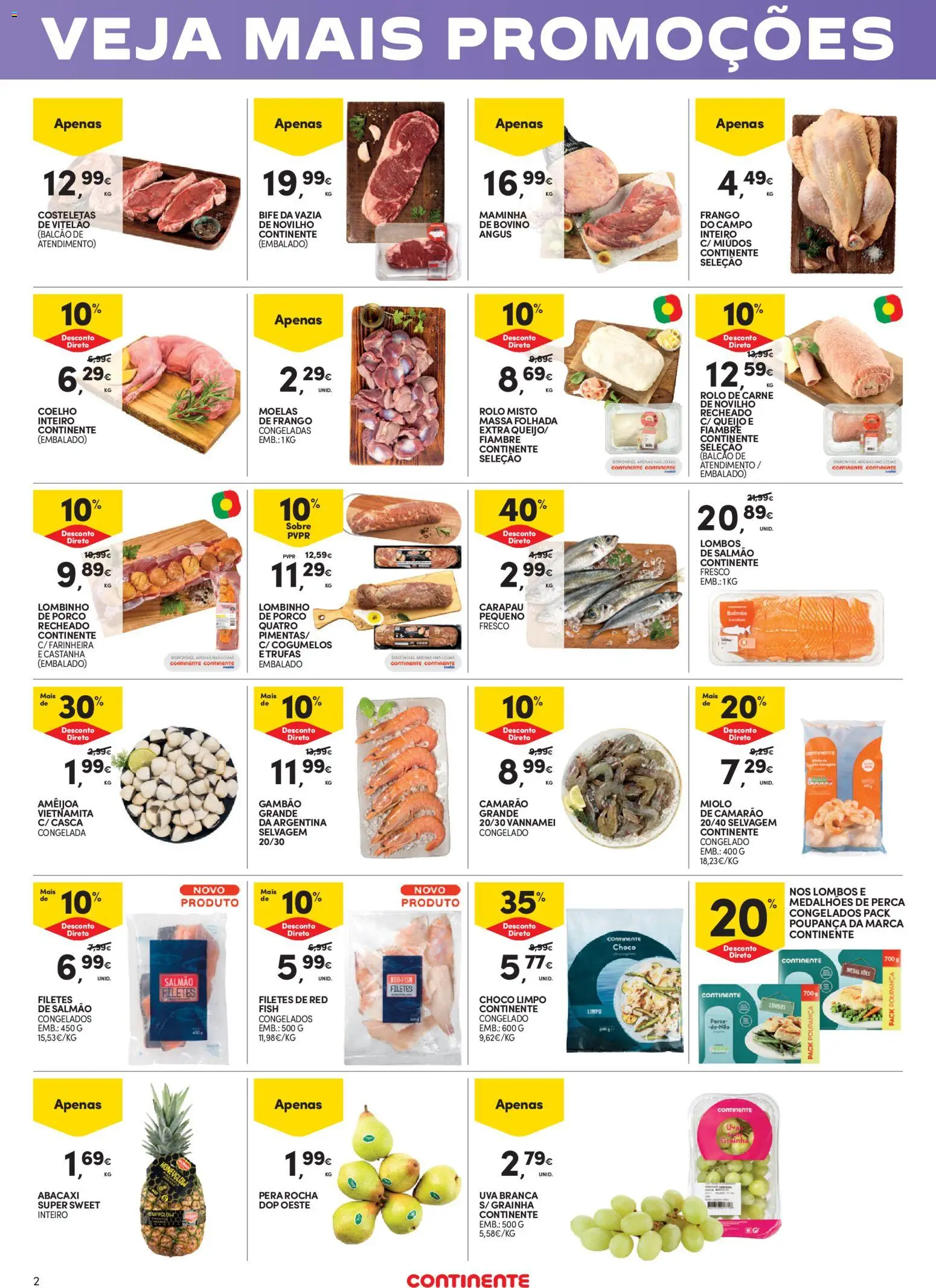 Continente Fim de Semana à Continente │ válido de 03.04.2026 | Página: 2 | Produtos: Massa folhada, Frango, Carne, Cogumelos