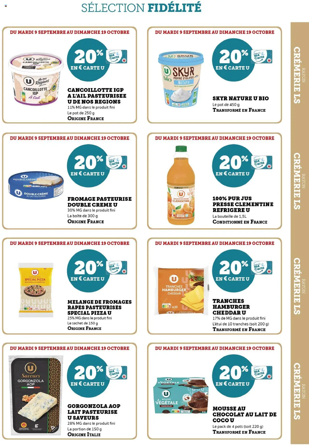  | Page: 5 | Produits: Lait, Chocolat, Cheddar, Crème