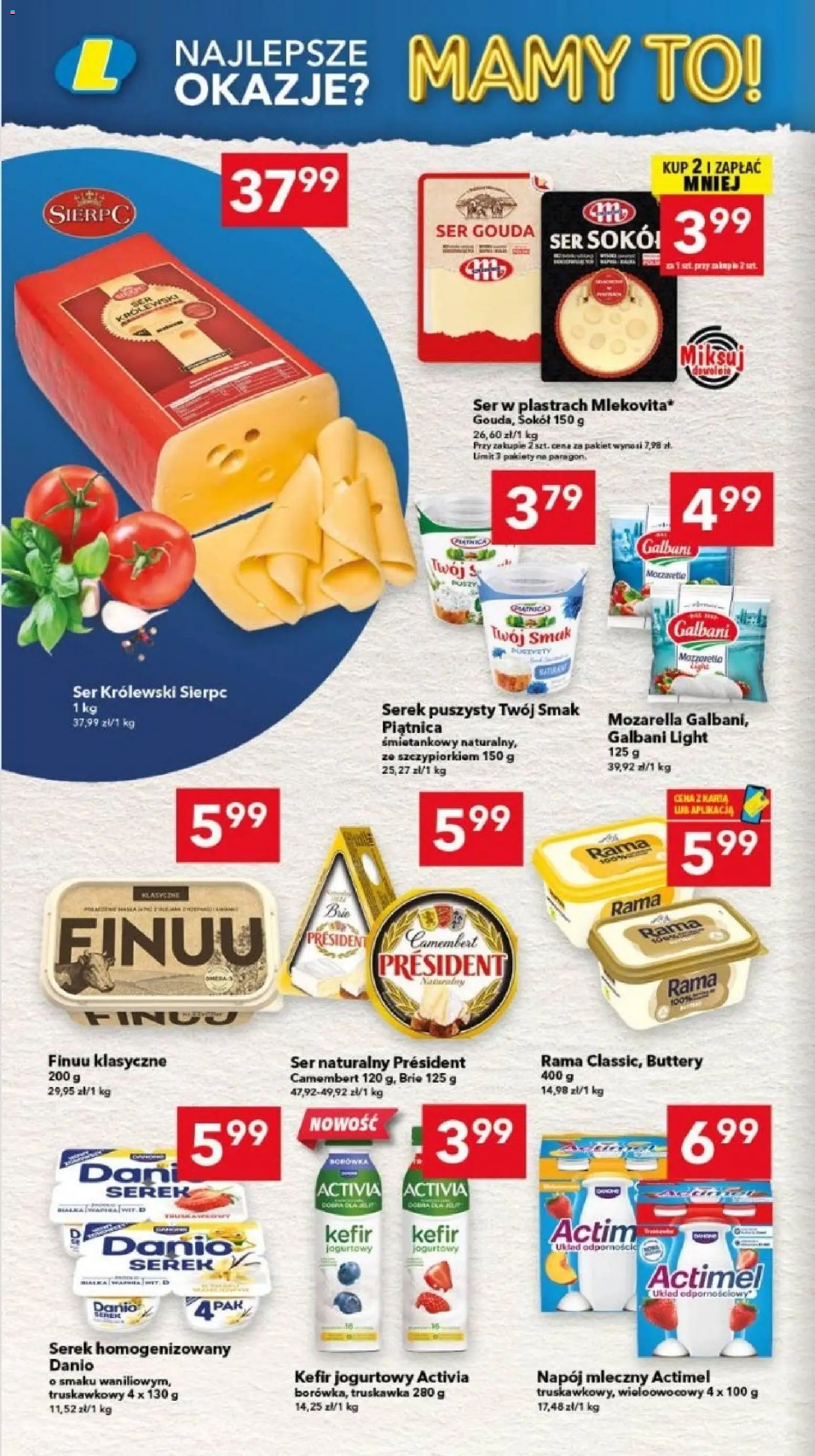 Lewiatan gazetka - Legnica od 23.04.2026 | Strona: 4 | Produkty: Karta, Serek homogenizowany, Serek, Ser