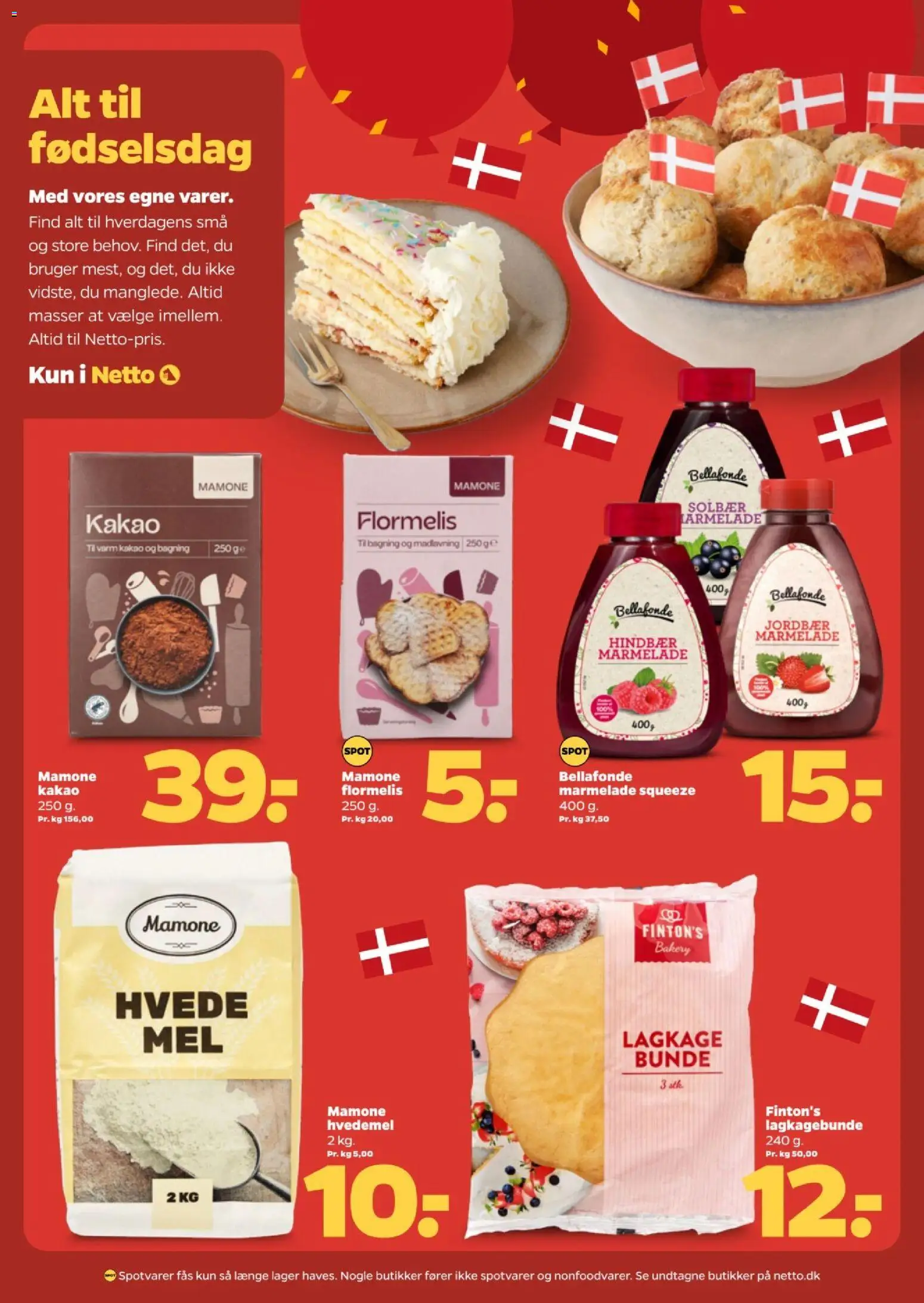 Netto tilbudsavis – gyldig fra 21.02.2026 | Side: 26 | Produkter: Hvedemel, Flormelis, Hindbær, Lagkagebunde