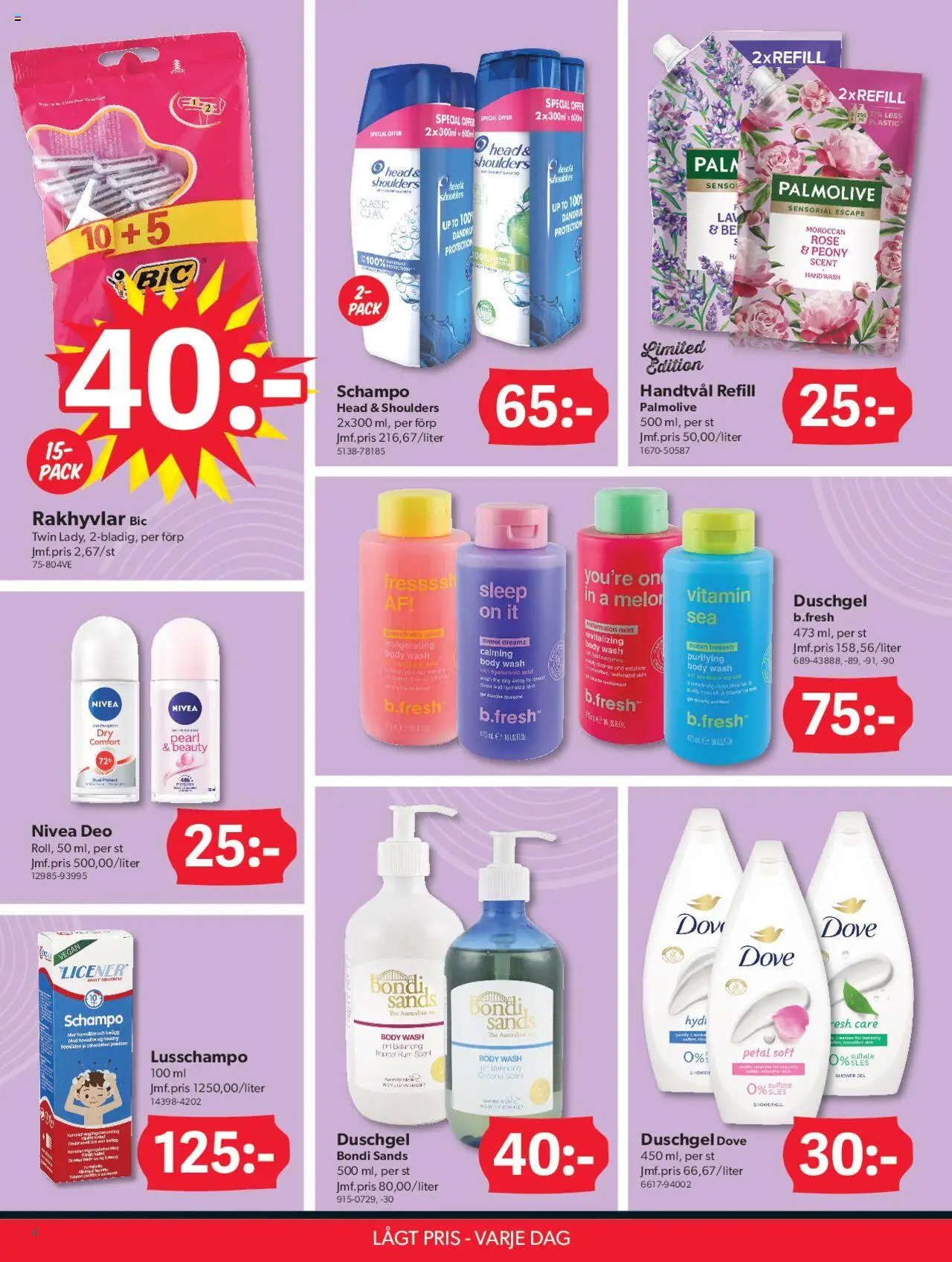 Dollar Store reklamblad aktuell från 11.08.2025 | Sida: 4 | Produkter: Schampo, Handtvål