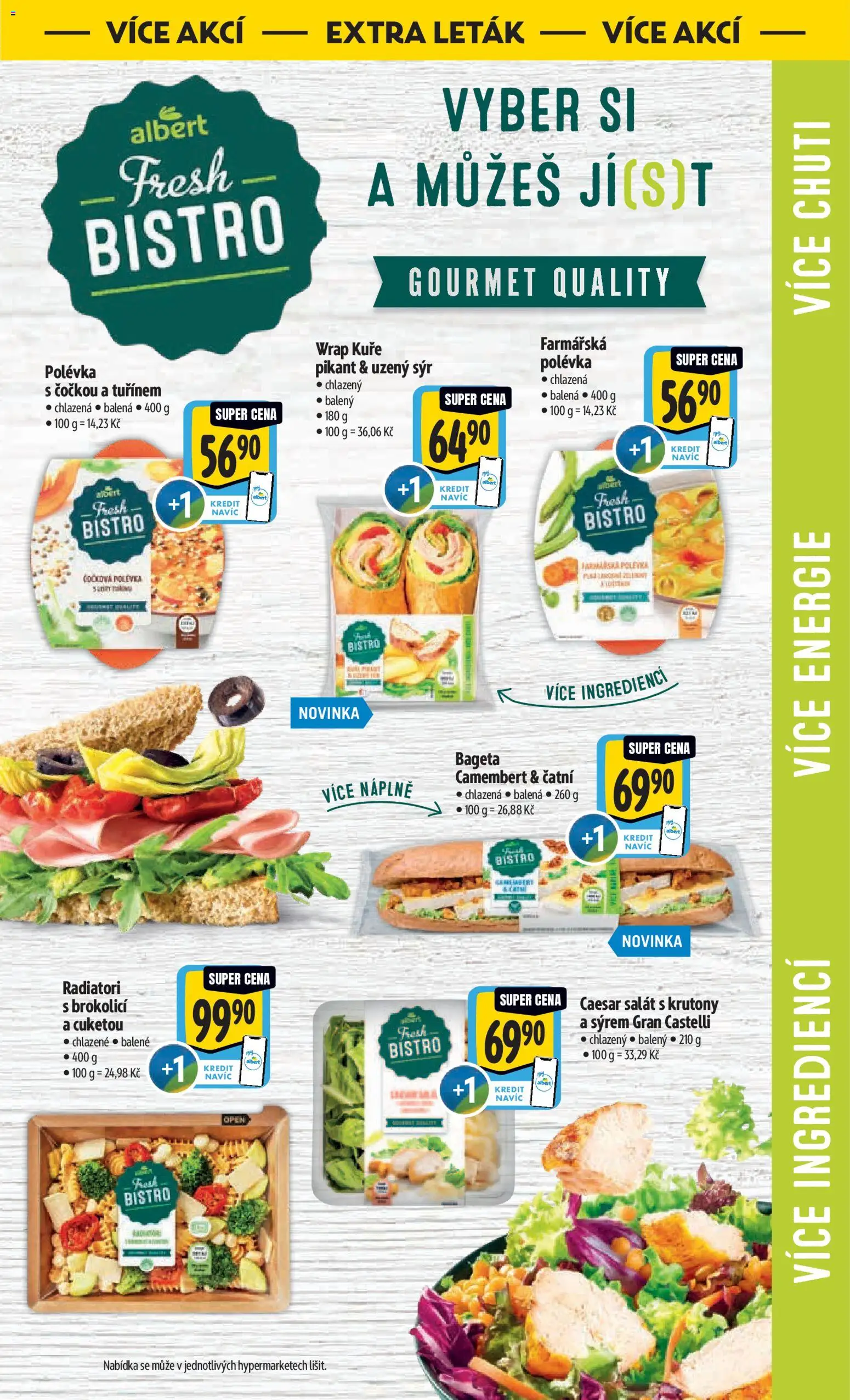 Albert leták - Hypermarket od 21.01.2026 | Strana: 49 | Produkty: Salát, Krutony, Kuře, Camembert