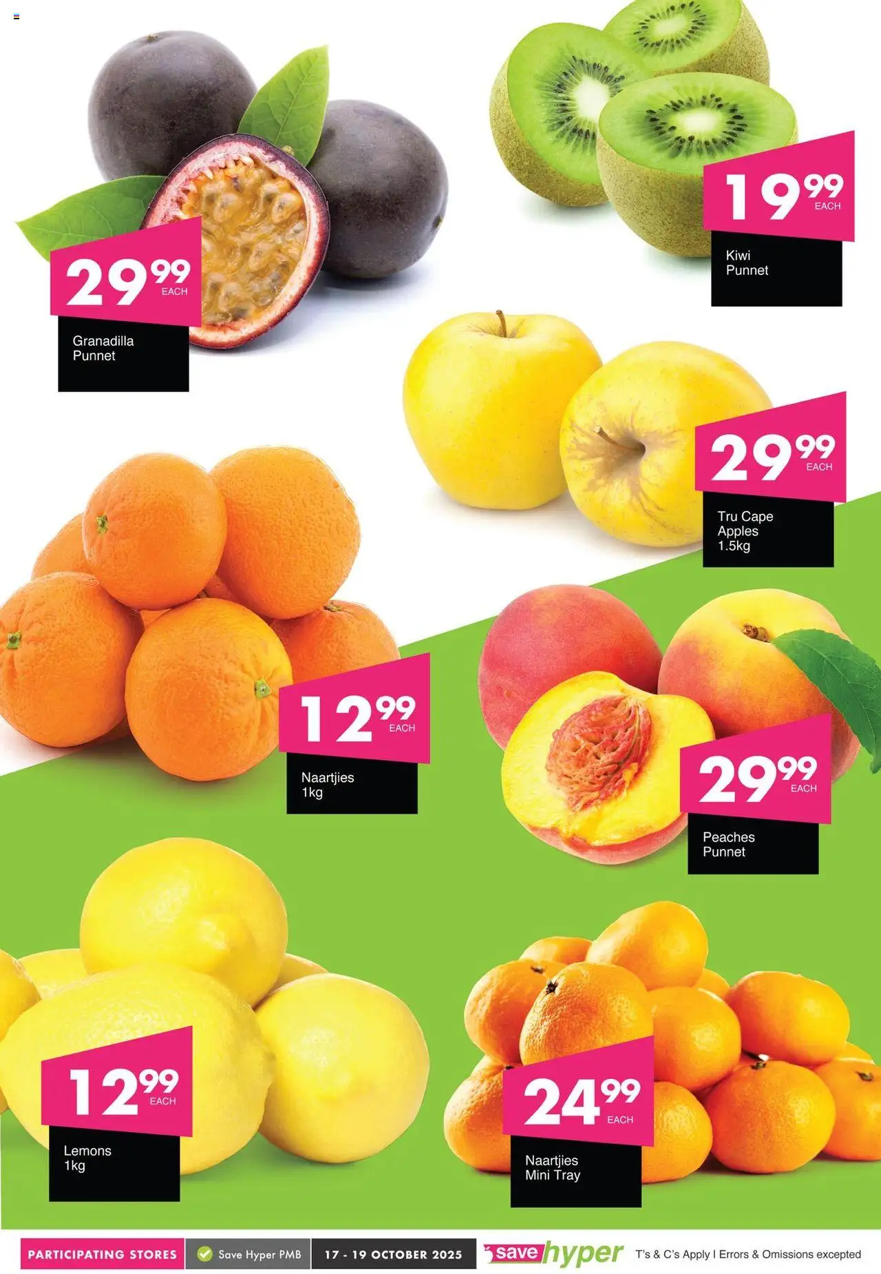 New Save catalogue – valid from 17.10.2025 | Page: 6 | Products: Tray, Apples, Kiwi