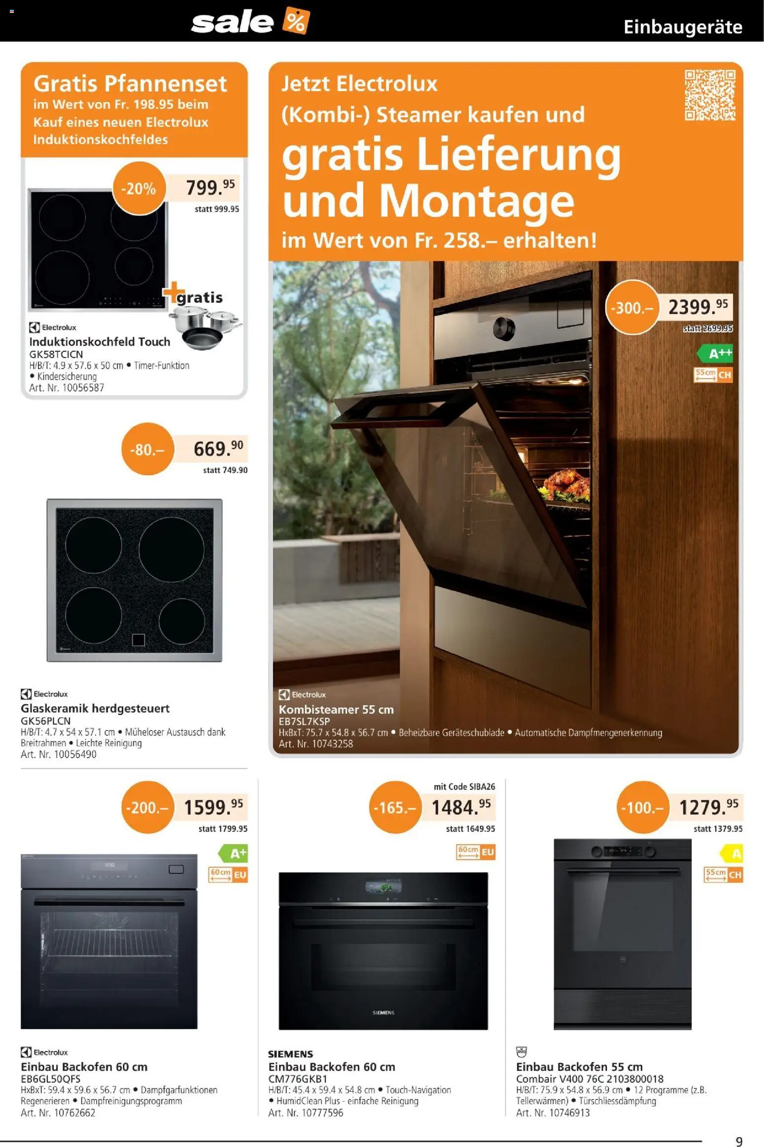 Fust Aktionen – gültig ab 25.12.2025 | Seite: 9 | Produkte: Backofen, Siemens