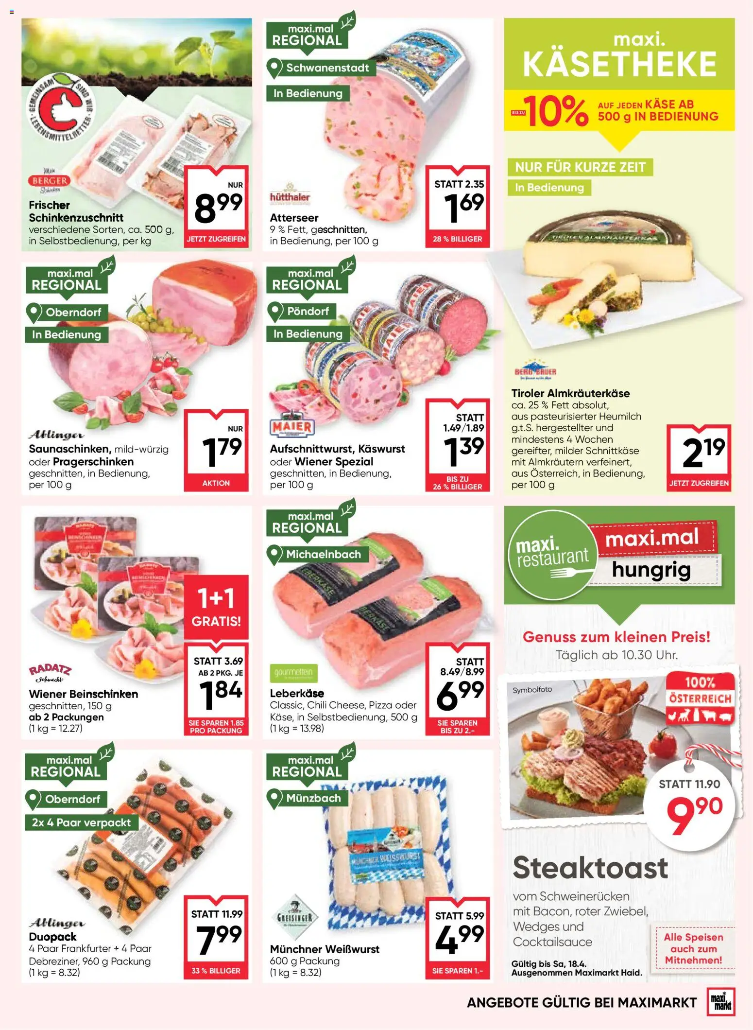 Maximarkt Flugblatt gültig ab 16.04.2026 | Seite: 9 | Produkte: Chili, Käse, Pizza