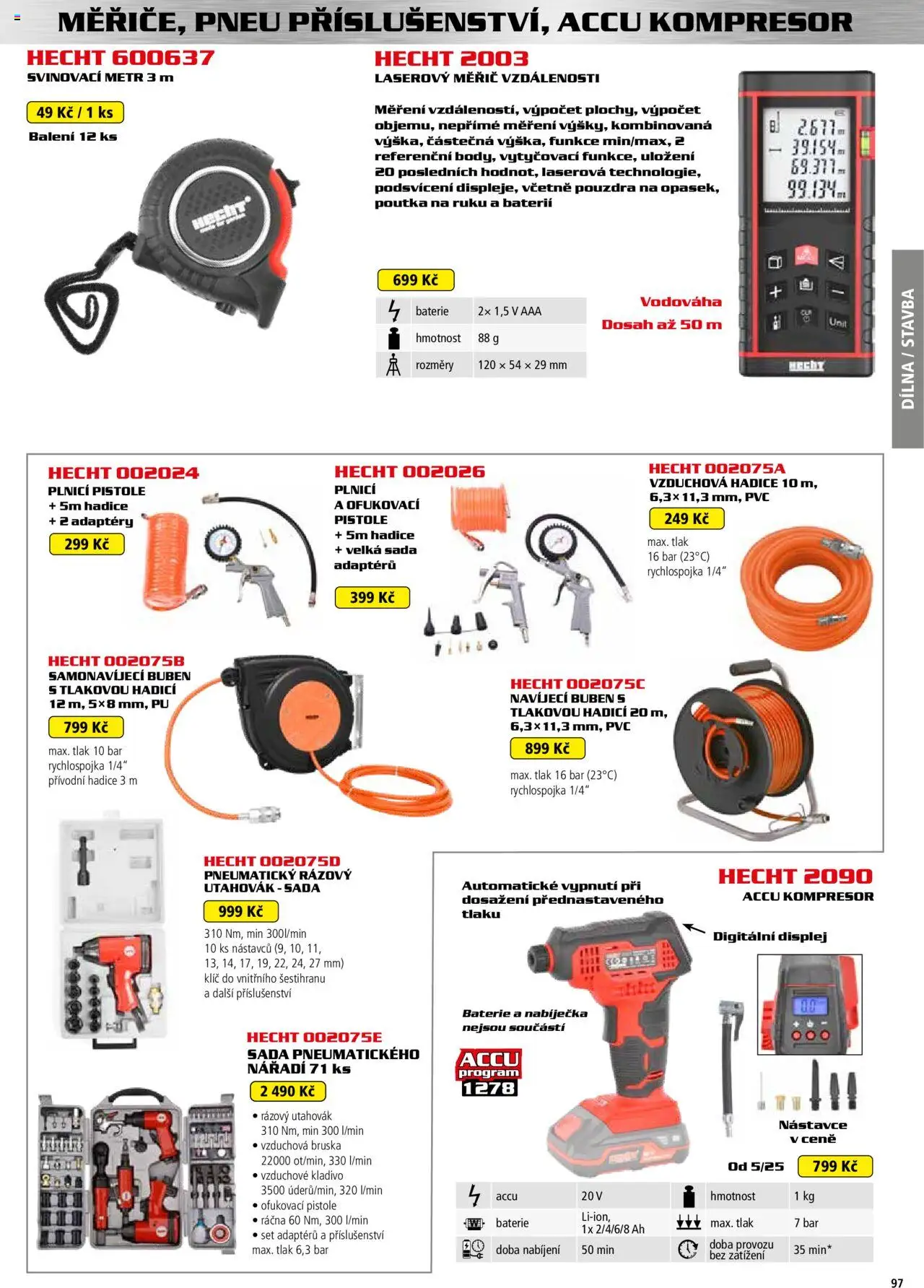 Hecht katalog - Jaro-léto 2025 od 22.04.2025 | Strana: 97 | Produkty: Buben, Bruska, Laserový měřič, Baterie