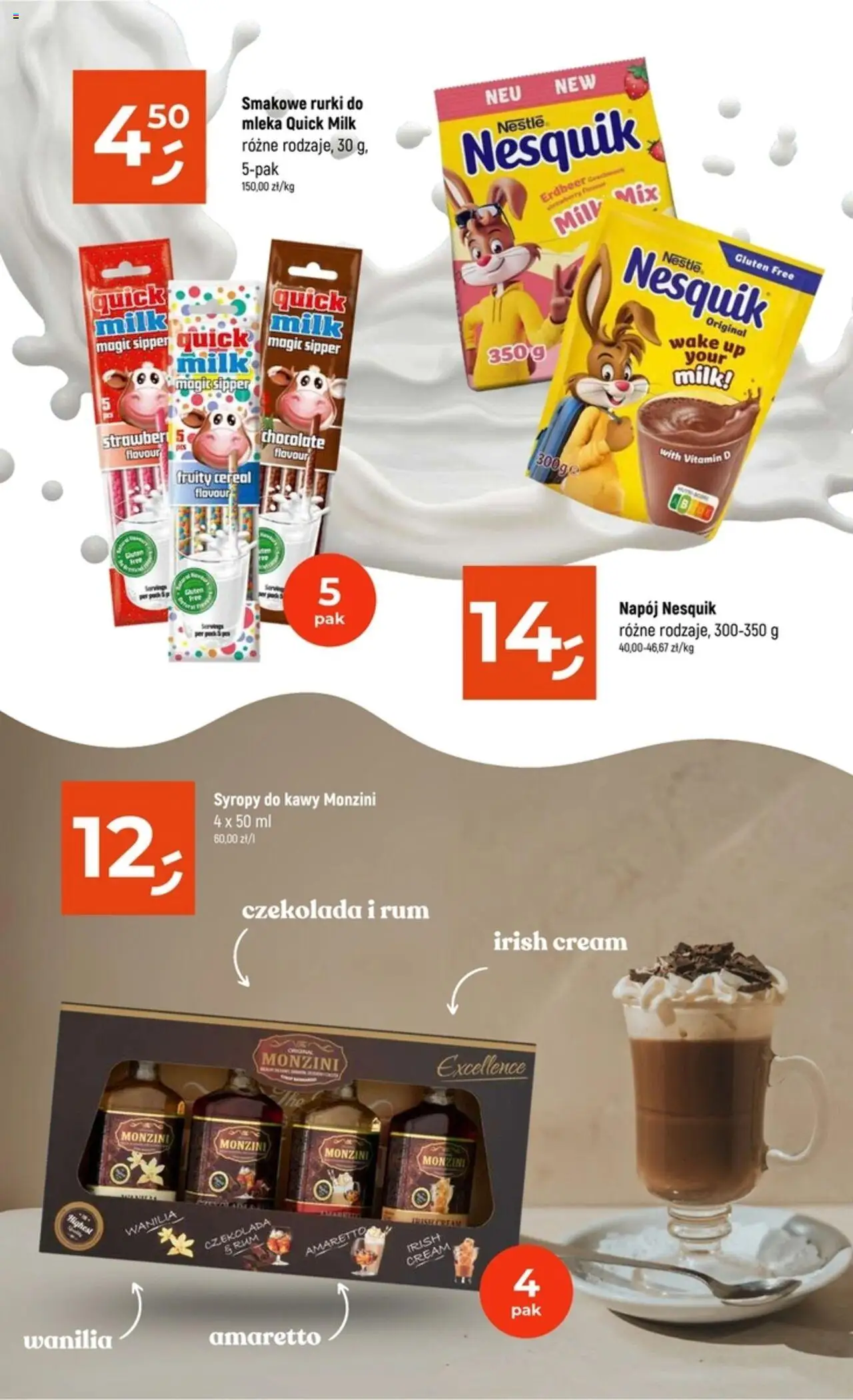 Dealz Gazetka - Katalog Kaw I Herbat od 02.10.2025 | Strona: 9 | Produkty: Mleka, Czekolada, Amaretto, Rum